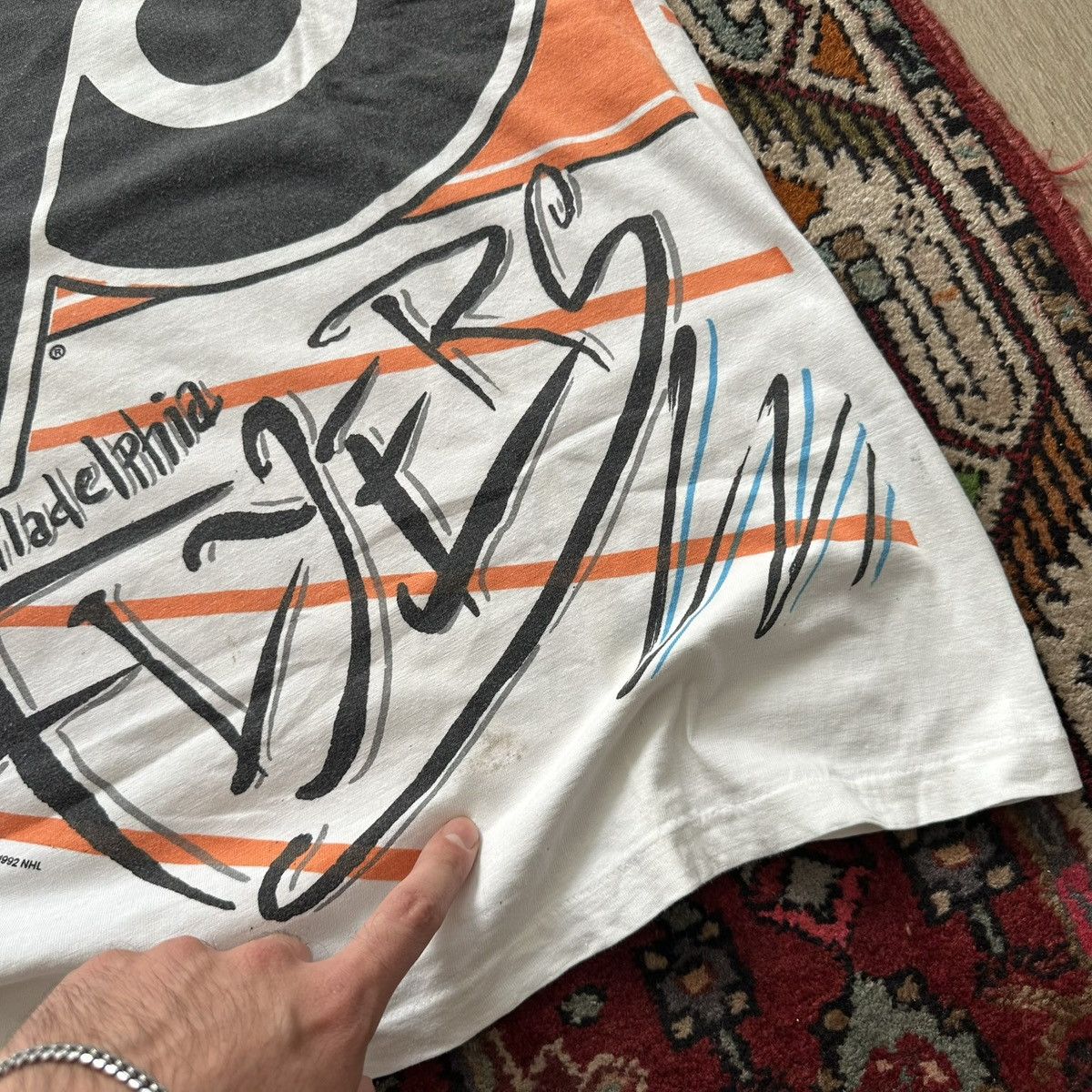 Vintage Vintage 1992 Philadelphia Flyers All Over Print Tee XL NHL Size US XL / EU 56 / 4 - 13 Thumbnail