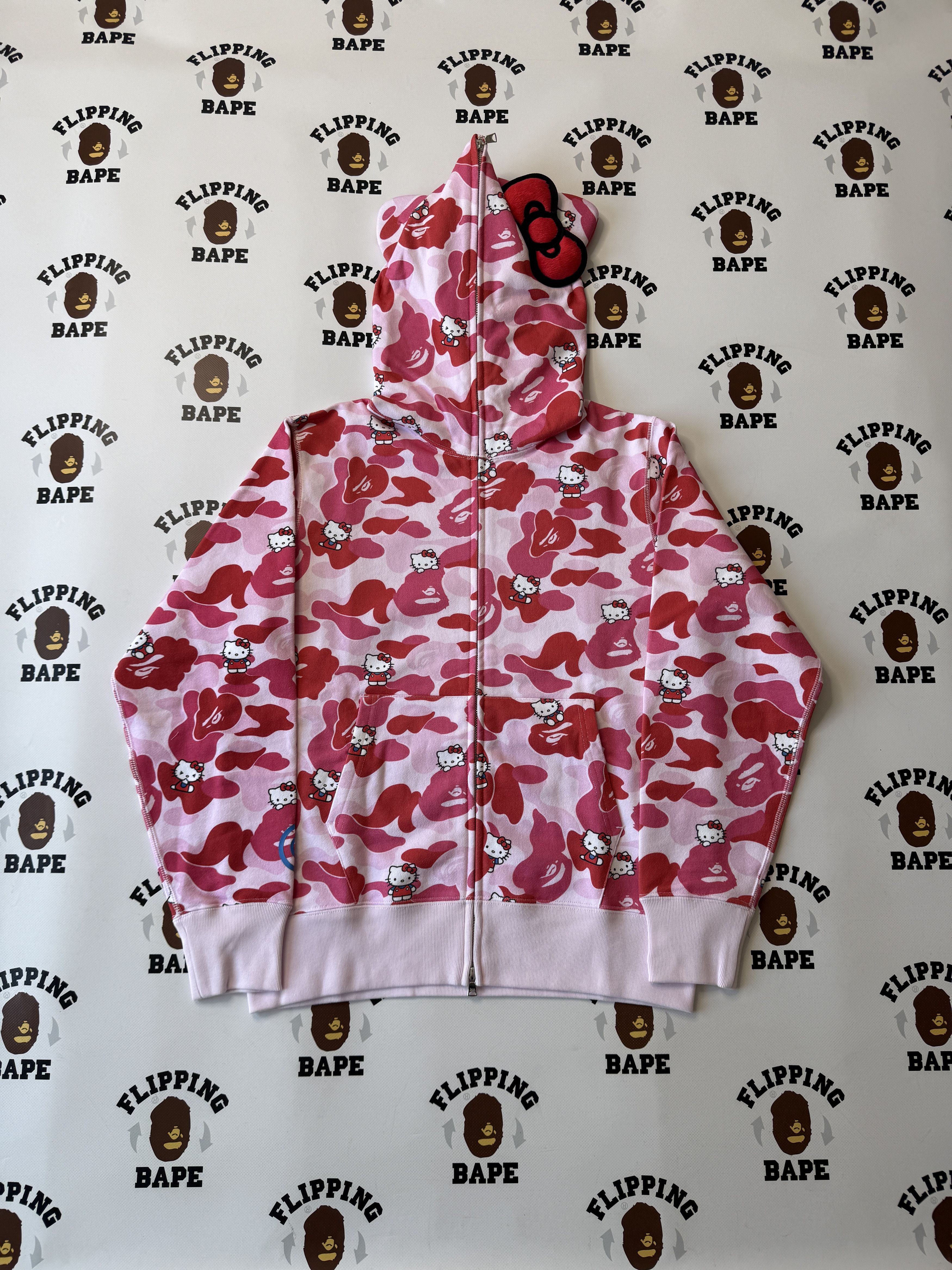 BAPE X HELLO KITTY CAMO FULL ZIP HOODIE - tianchih.com