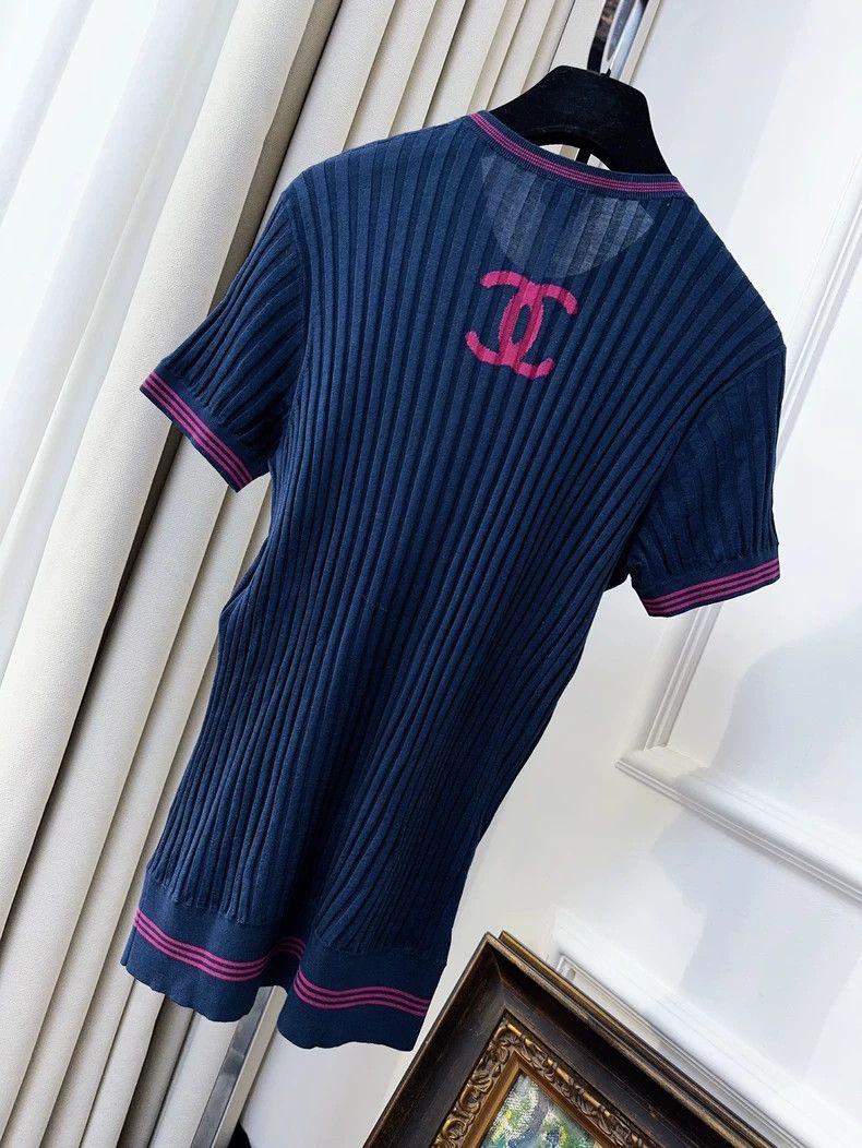 Chanel Chanel 19p dark blue stitching red border No. 31 number do Size S / US 4 / IT 40 - 2 Thumbnail
