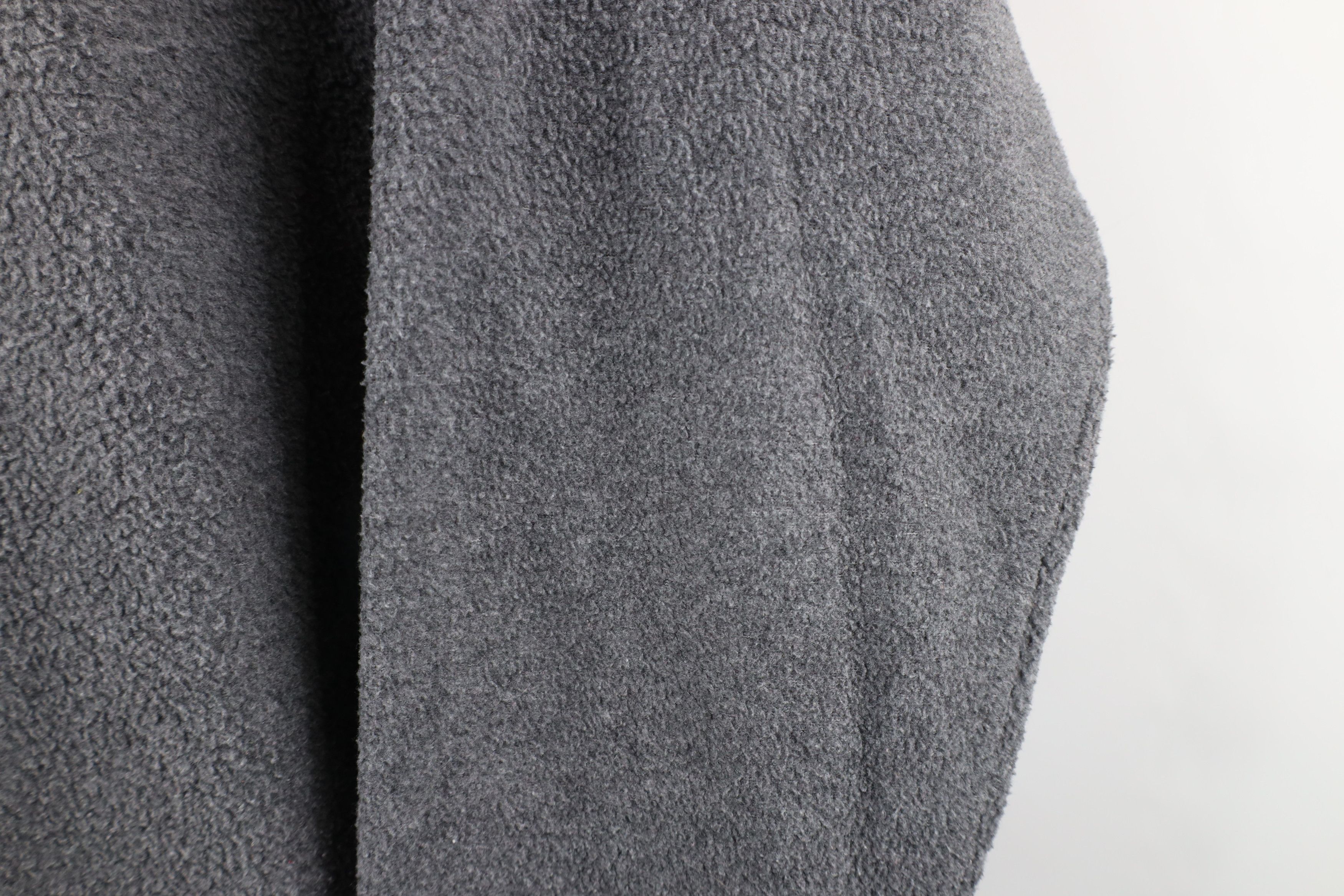 Vintage Vintage 90s Streetwear Blank Fleece Henley Sweater Gray Size US L / EU 52-54 / 3 - 4 Thumbnail