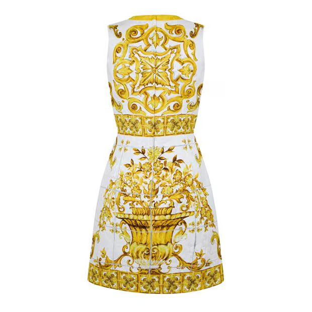 Dolce & Gabbana o1g2r1mq1024 Mini Dresses in White & Gold Size M / US 6-8 / IT 42-44 - 2 Thumbnail