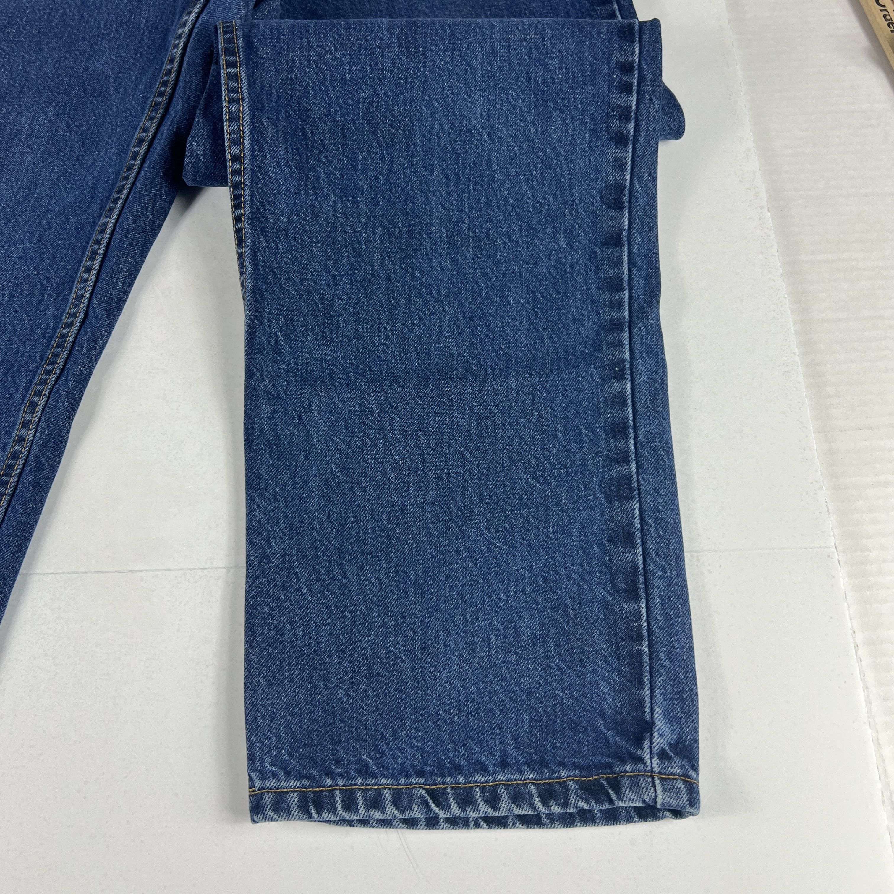 Levi's × Vintage Y2K Levi's Jeans 550 Relaxed Dark Blue Faded Cotton Denim Size US 34 / EU 50 - 5 Thumbnail