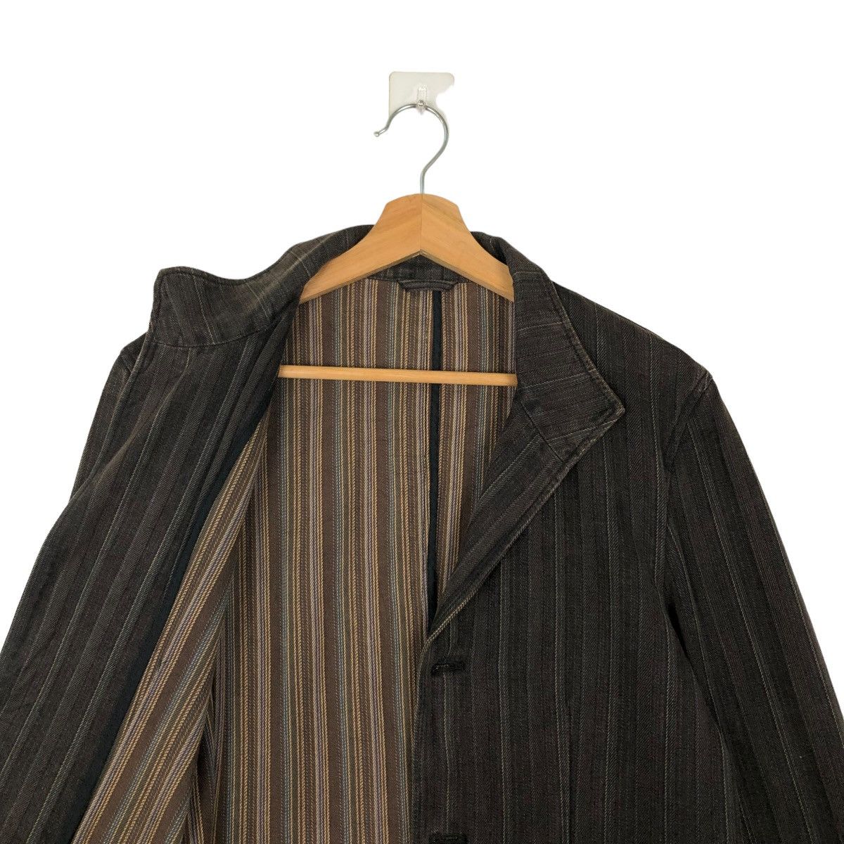 Japanese Brand 🔥BIKER HICKORY CHORE JACKET LOUIS CHAVLON ISSEY MIYAKE Size US M / EU 48-50 / 2 - 9 Thumbnail