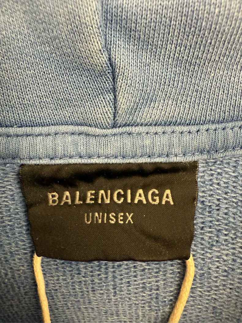 Balenciaga Balenciaga Rubber tape destroys hooded sweater. Size US L / EU 52-54 / 3 - 4 Thumbnail