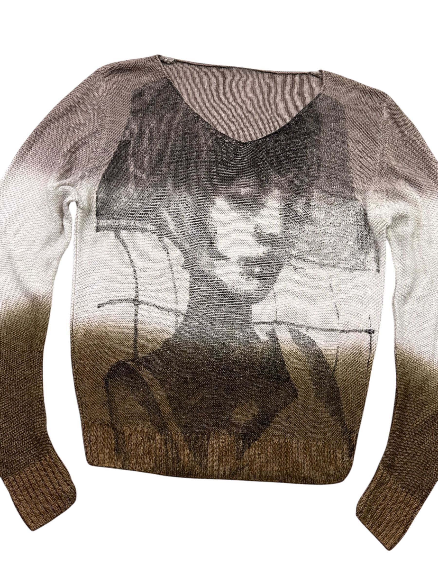 Japanese Brand Vintage Printed Sweater W365V9 Size M / US 6-8 / IT 42-44 - 2 Thumbnail