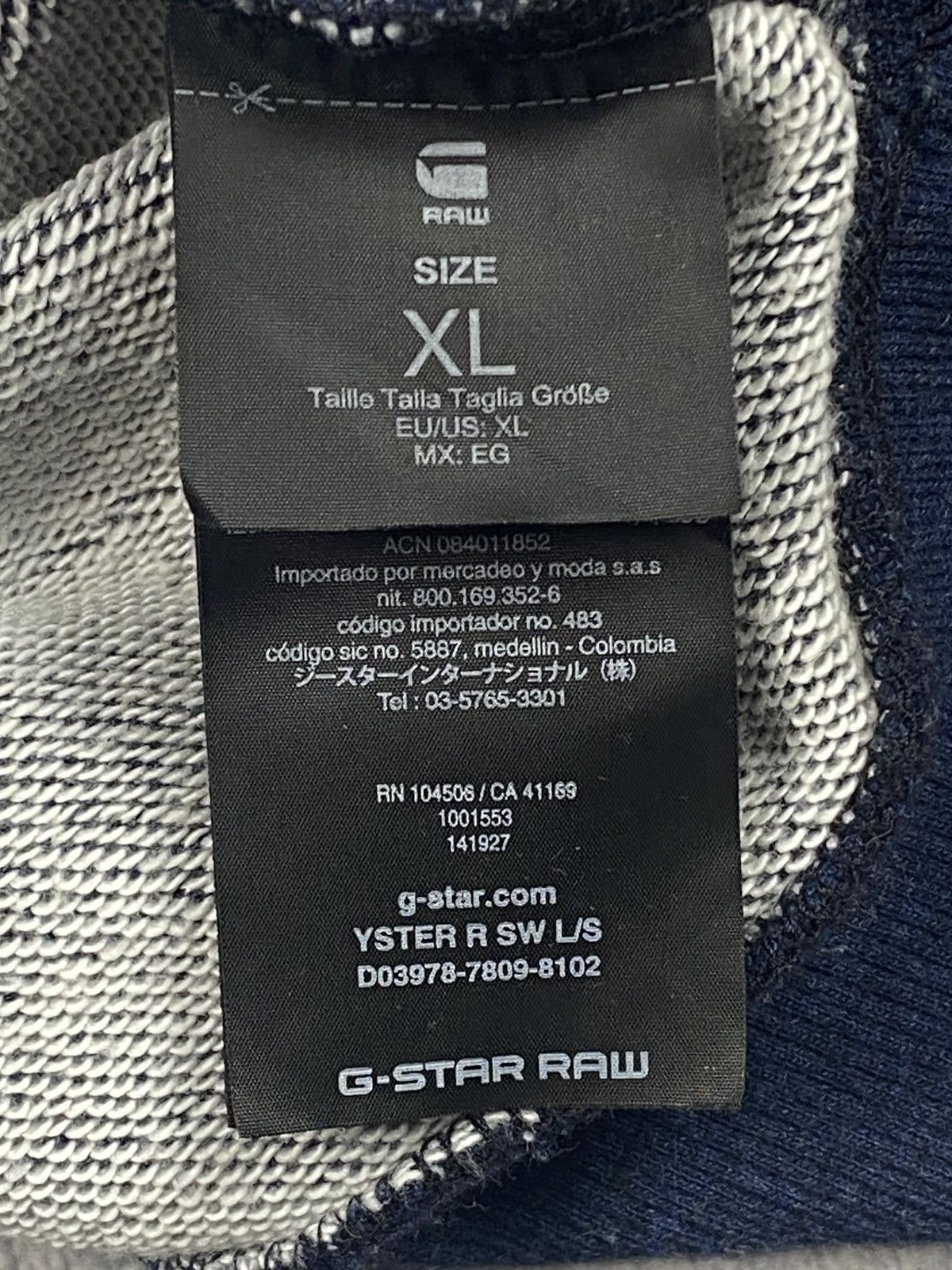 G-Star G-Star RAW Yster Big Logo Crewneck Sweatshirt Size US XL / EU 56 / 4 - 15 Thumbnail