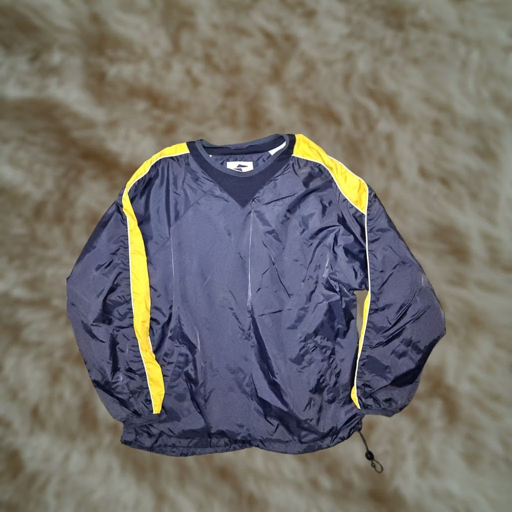 Vintage VINTAGE Eastbay Windbreaker Jacket Mens M Blue Yellow 90s Sports Lightweight Pockets Logo Nylon Outdoors Size US M / EU 48-50 / 2 - 1 Thumbnail