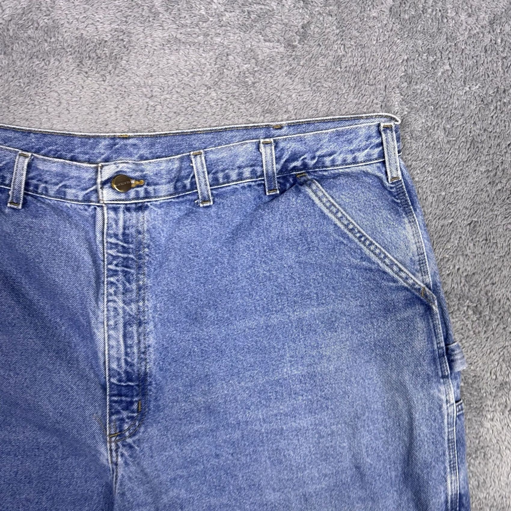 Carhartt Carhartt Jeans B29 STW Denim Carpenter Shorts Mens 44x8 Y2K Utility Fade Workwear Denim Size US 44 / EU 60 - 5 Thumbnail