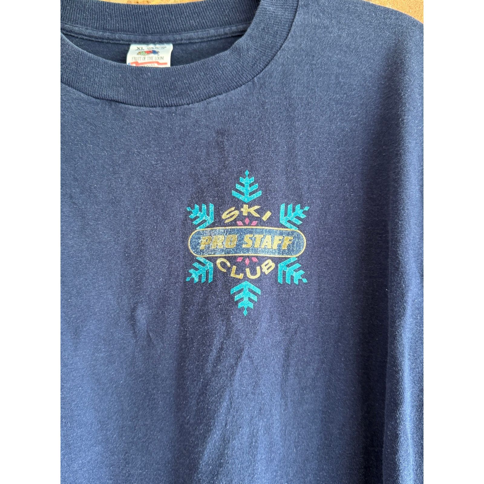 Fruit Of The Loom Vintage Ski Pro Staff Club Long Sleeve Tee XL USA Size US XL / EU 56 / 4 - 2 Thumbnail