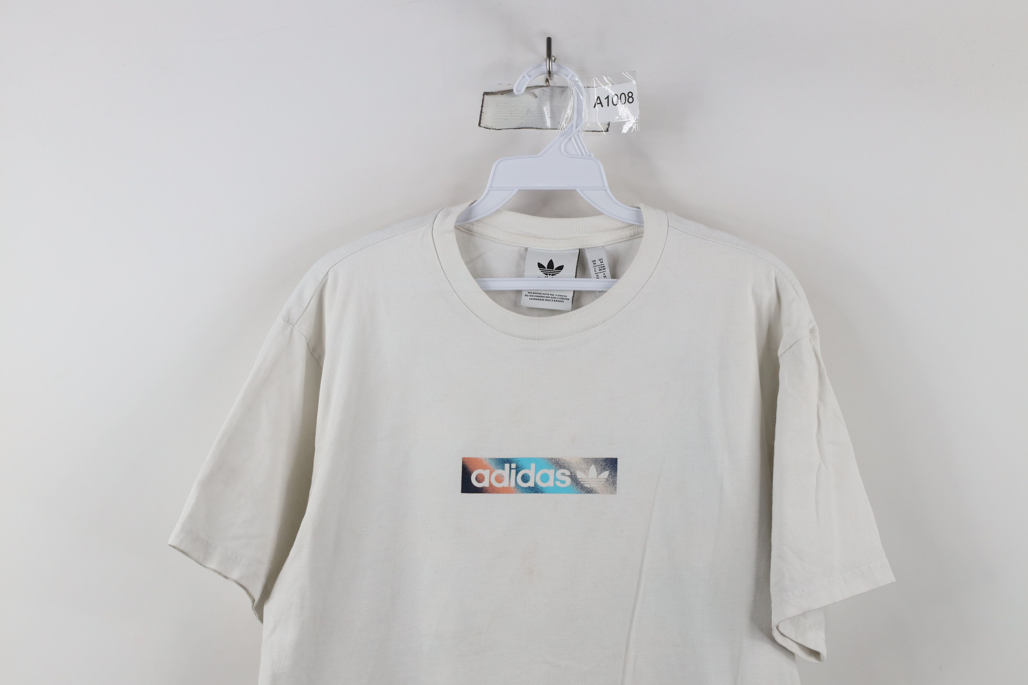 Adidas × Vintage Vintage Y2K Adidas Salvador Dali Style Art T-Shirt White Size US M / EU 48-50 / 2 - 2 Thumbnail