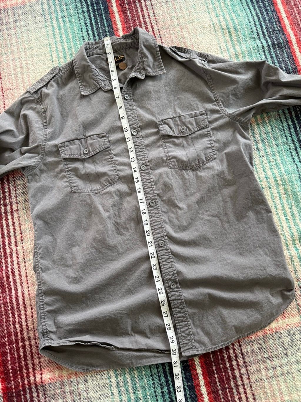 Helix Vintage Helix Gray Long Sleeve Casual Button Down Shirt L Size US L / EU 52-54 / 3 - 8 Thumbnail