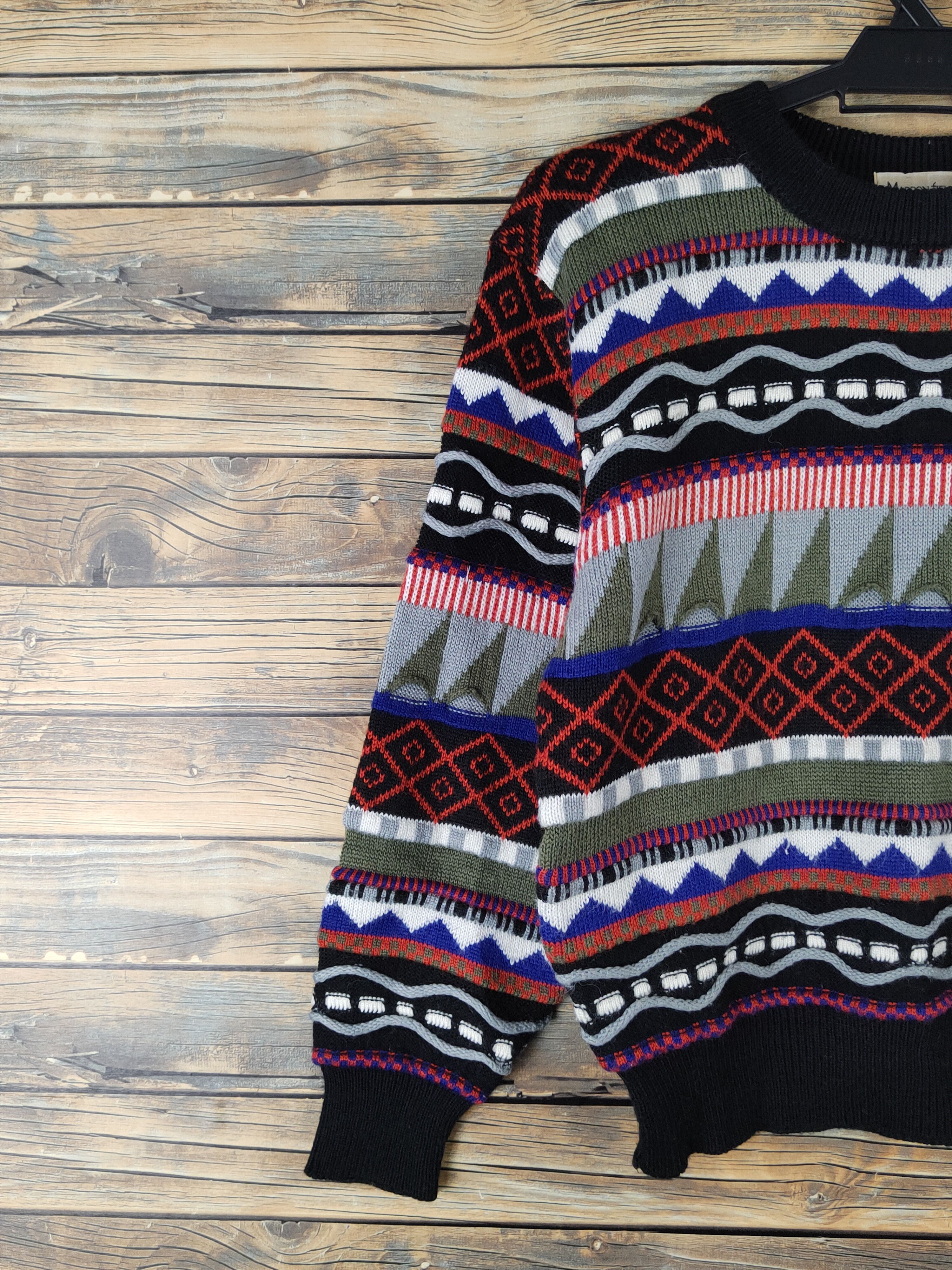 Homespun Knitwear Marron Field Black Red Knitwear Sweatshirts#W1541 Size US S / EU 44-46 / 1 - 3 Thumbnail