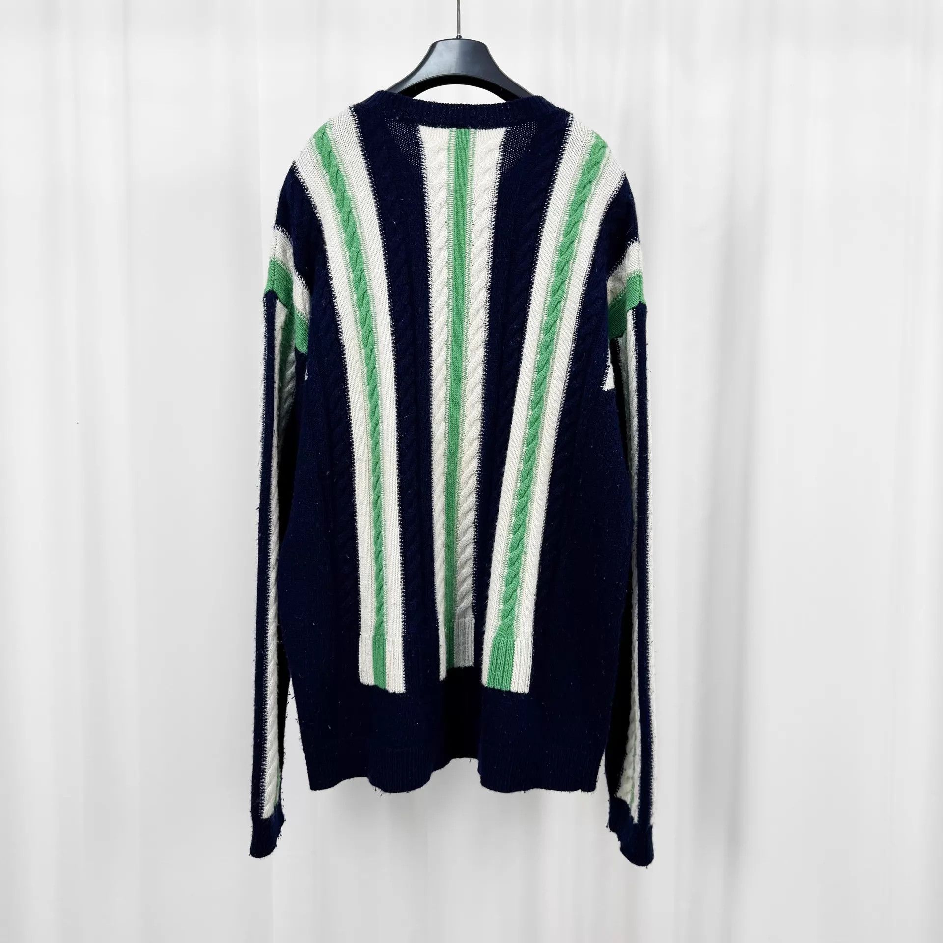 Loewe Loewe 25ss Embroidered Stripe Wool Knit Sweater L Pilling Size US L / EU 52-54 / 3 - 2 Thumbnail