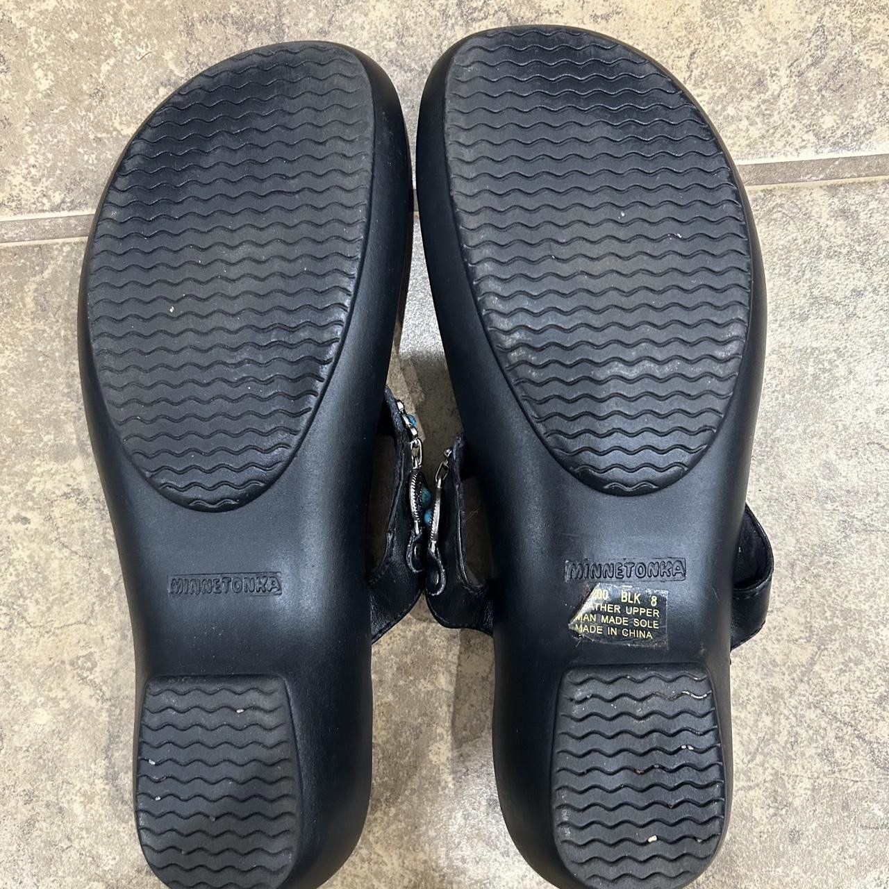 Minnetonka Minnetonka Women's Black and Blue Sandal Size US 8 / IT 38 - 4 Thumbnail