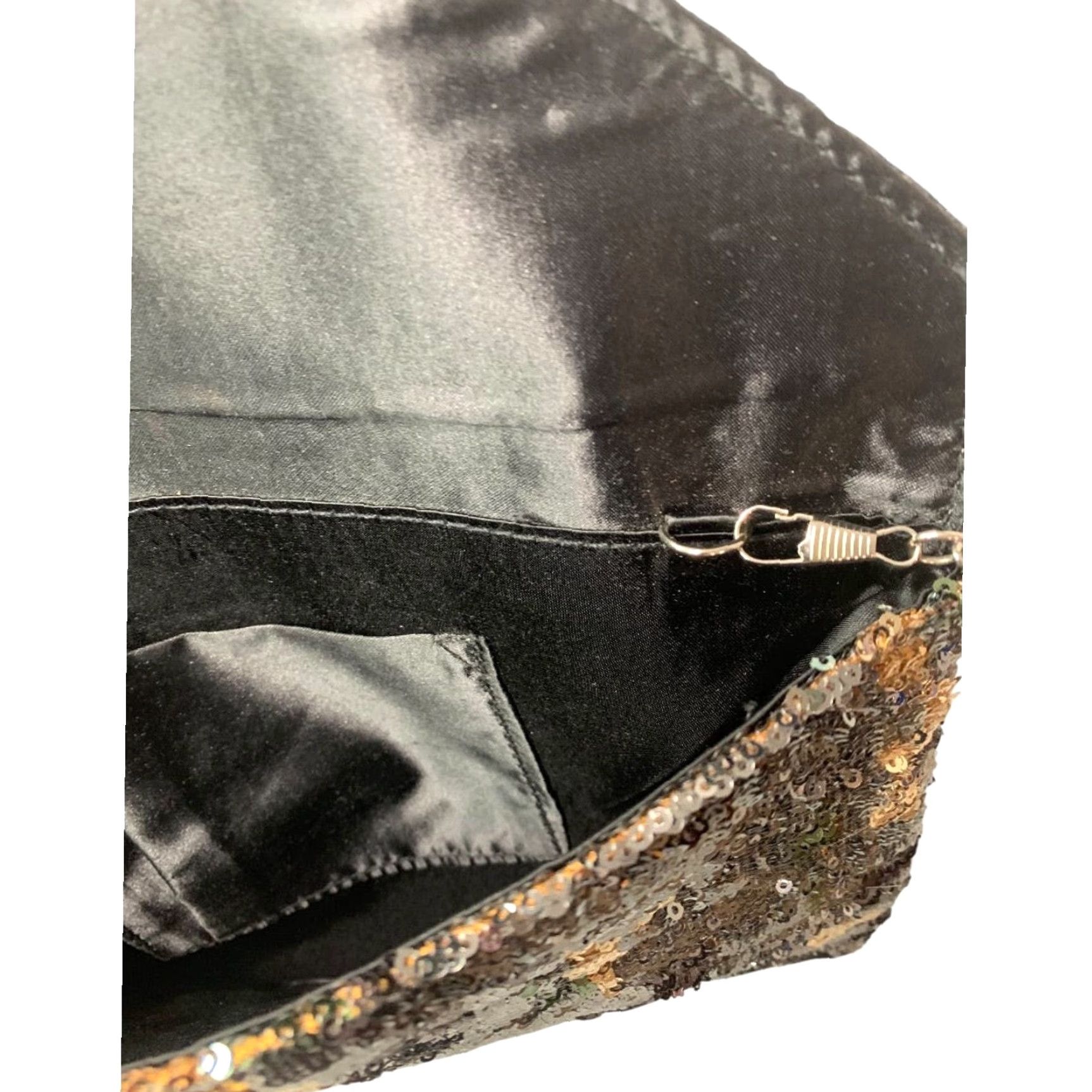 Vintage Y2K Convertible Envelop Clutch Shoulderbag Faux Snakeskin Sequin Women Black Snakeskin Clutch Decade Sequin Shoulderbag Mens? Size ONE SIZE - 8 Thumbnail
