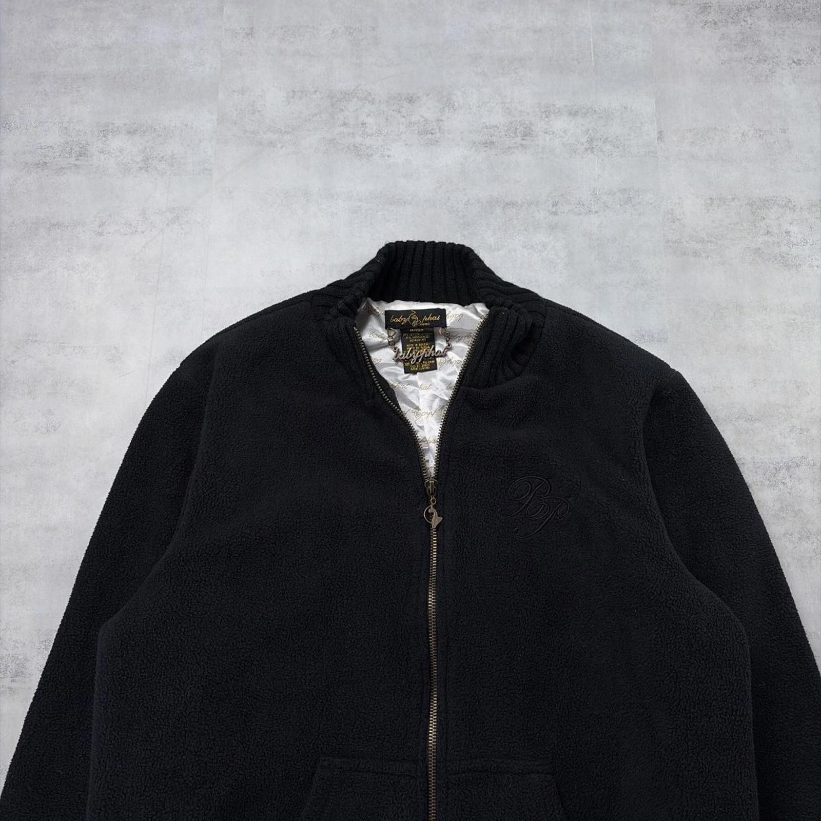 Other Vintage Black Baby Phat Fleece Silver Lining Bomber Jacket Size XL / US 12-14 / IT 48-50 - 3 Thumbnail