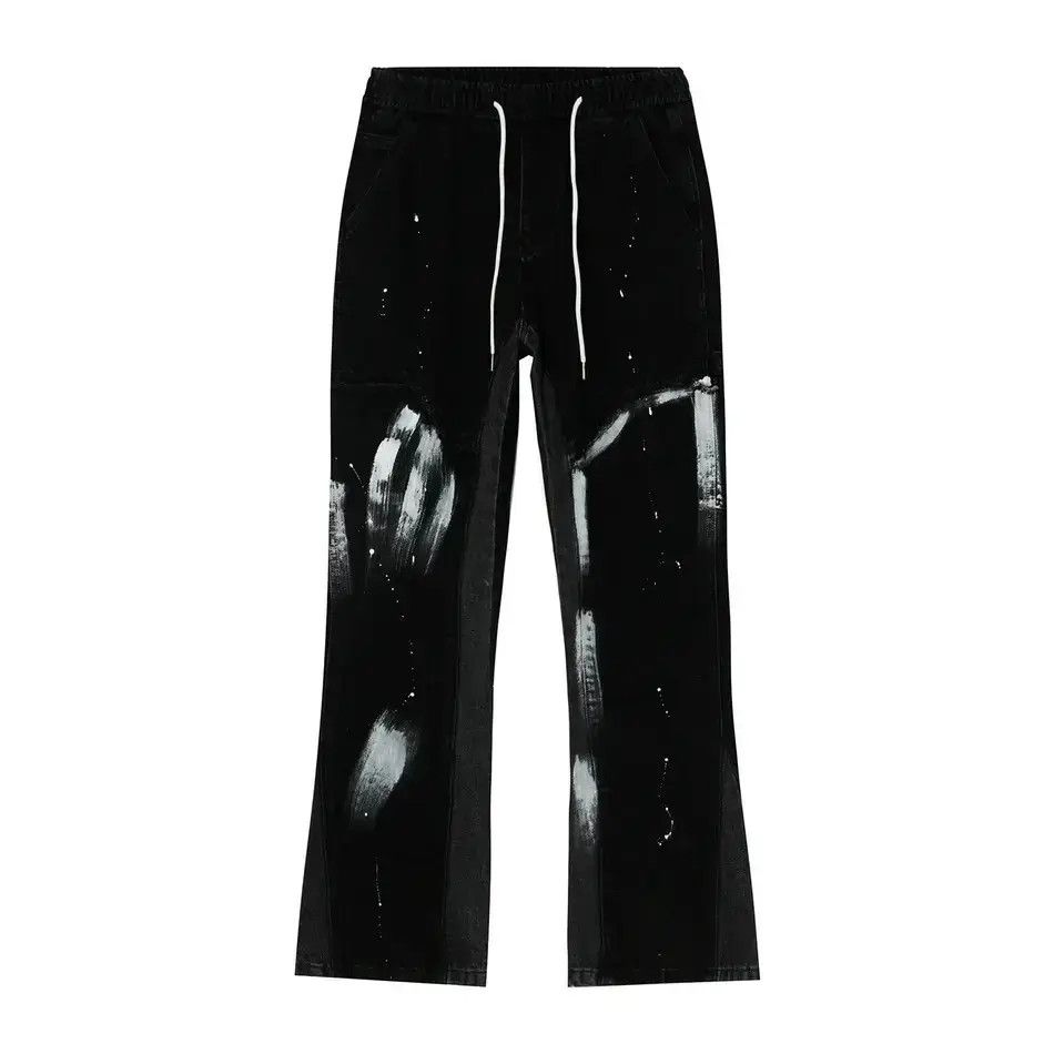Japanese Brand Retro loose splashed ink color blocked jeans Size US 32 / EU 48 - 3 Thumbnail