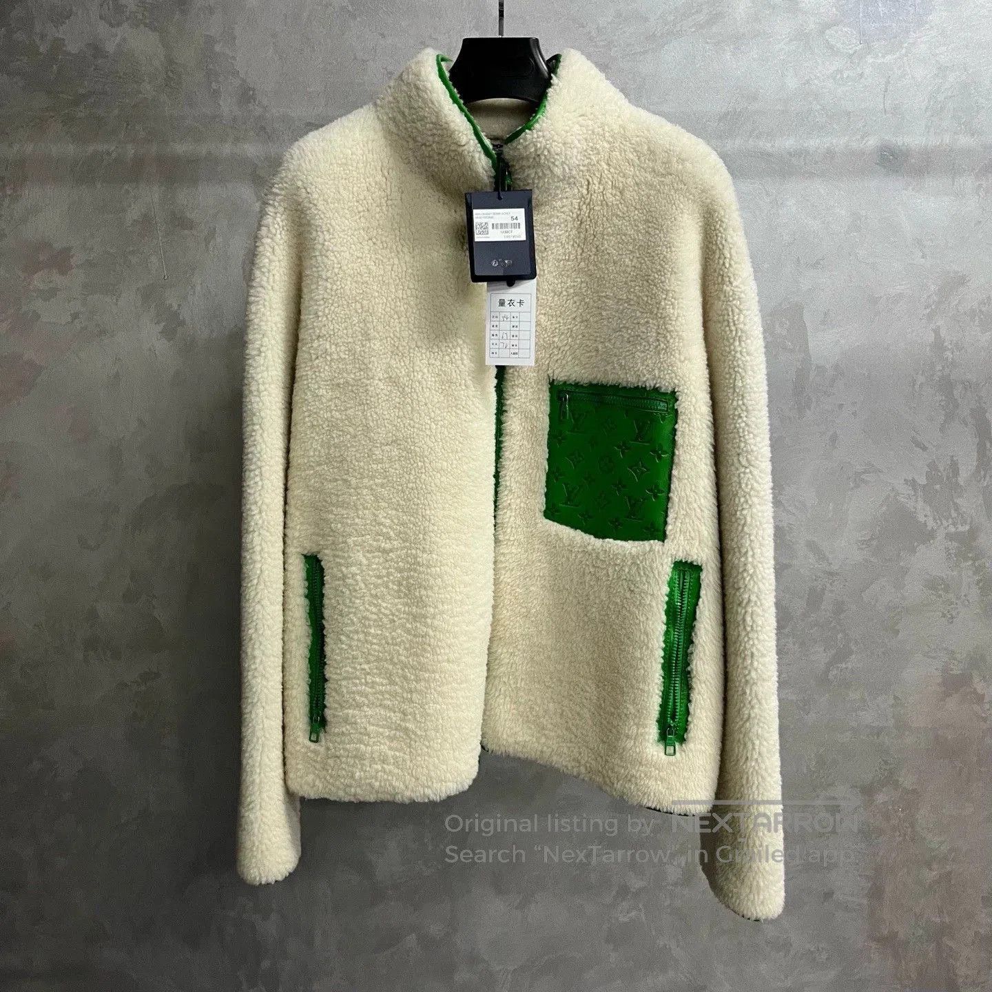 Louis Vuitton louis vuitton white logo wool jacket. Size US XXL / EU 58 / 5 - 1 Thumbnail