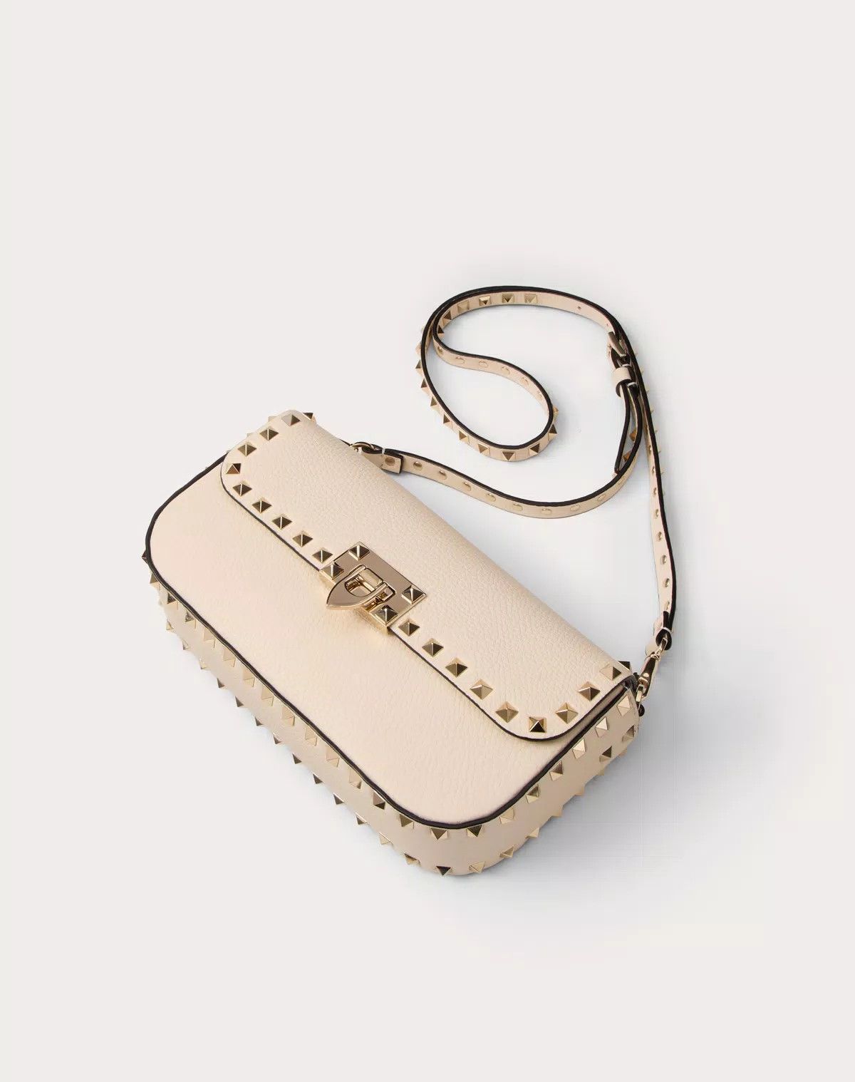 Valentino oc11z0725 Size:OS/Shoulder Bag In Grainy Calfskin in White Size ONE SIZE - 5 Thumbnail