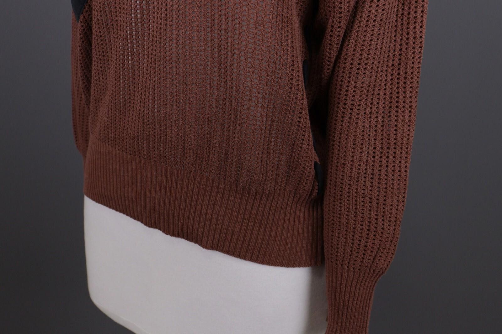Christian Dior Monsieur Mondi Brown Knit Striped Geometric Sweater Size 36 / S Size M / US 6-8 / IT 42-44 - 8 Thumbnail