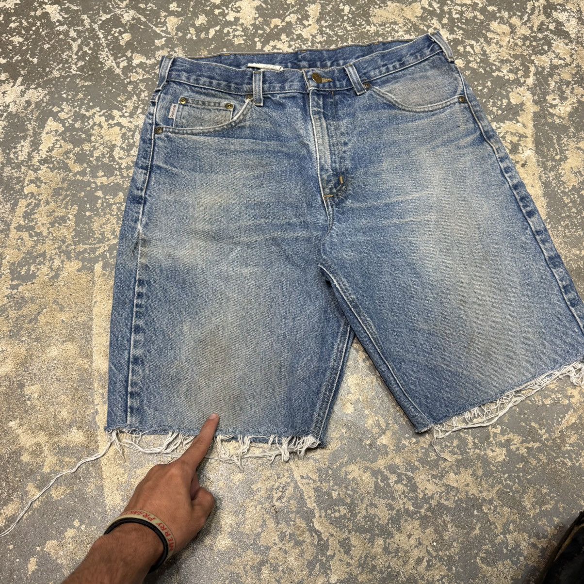 Carhartt Vintage Carhartt Denim Cut Off Workwear Shorts Jorts Size US 34 / EU 50 - 8 Thumbnail