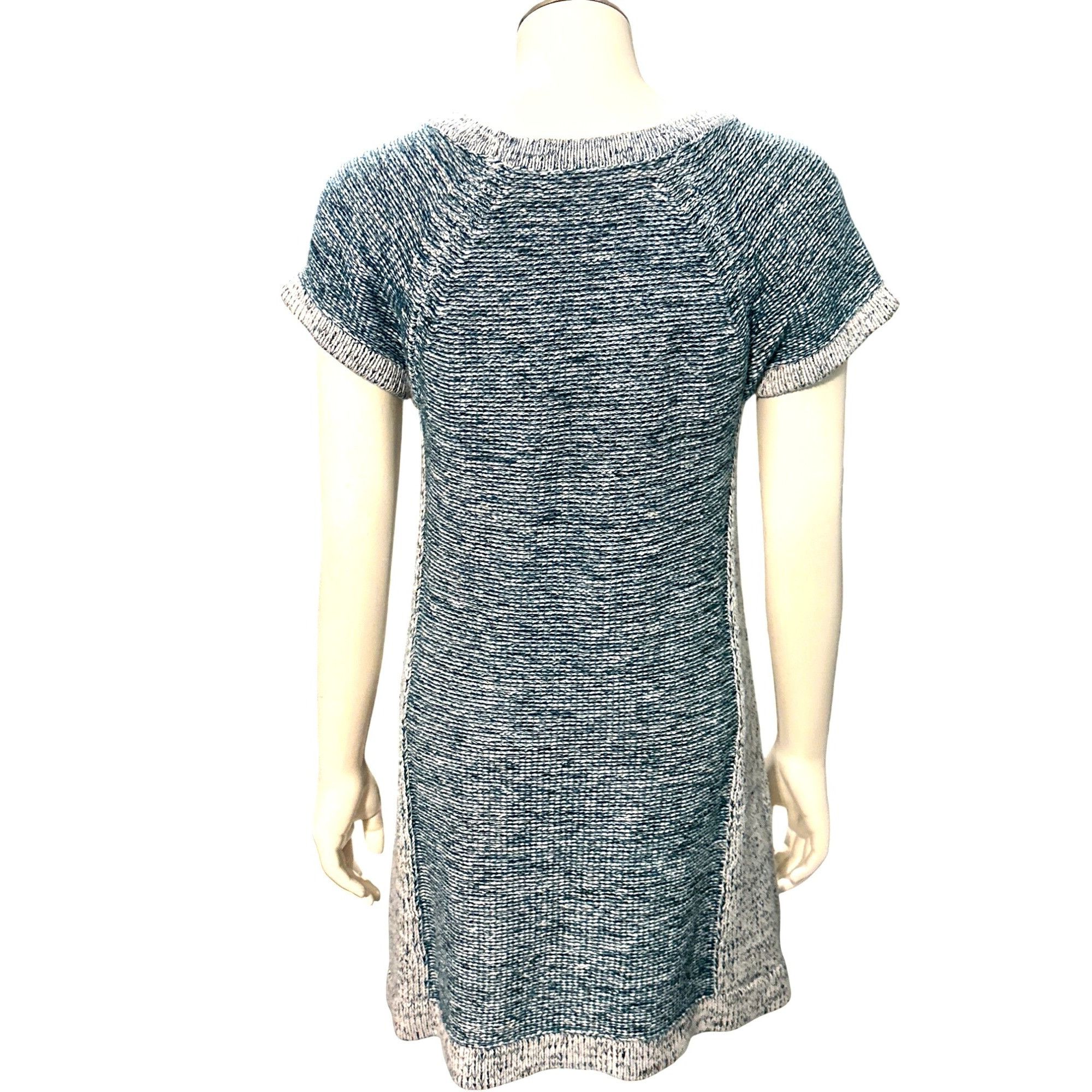 Other CCC Heathered Blue White Cap Sleeve Knit Dress Marine Layer Size M / US 6-8 / IT 42-44 - 3 Thumbnail