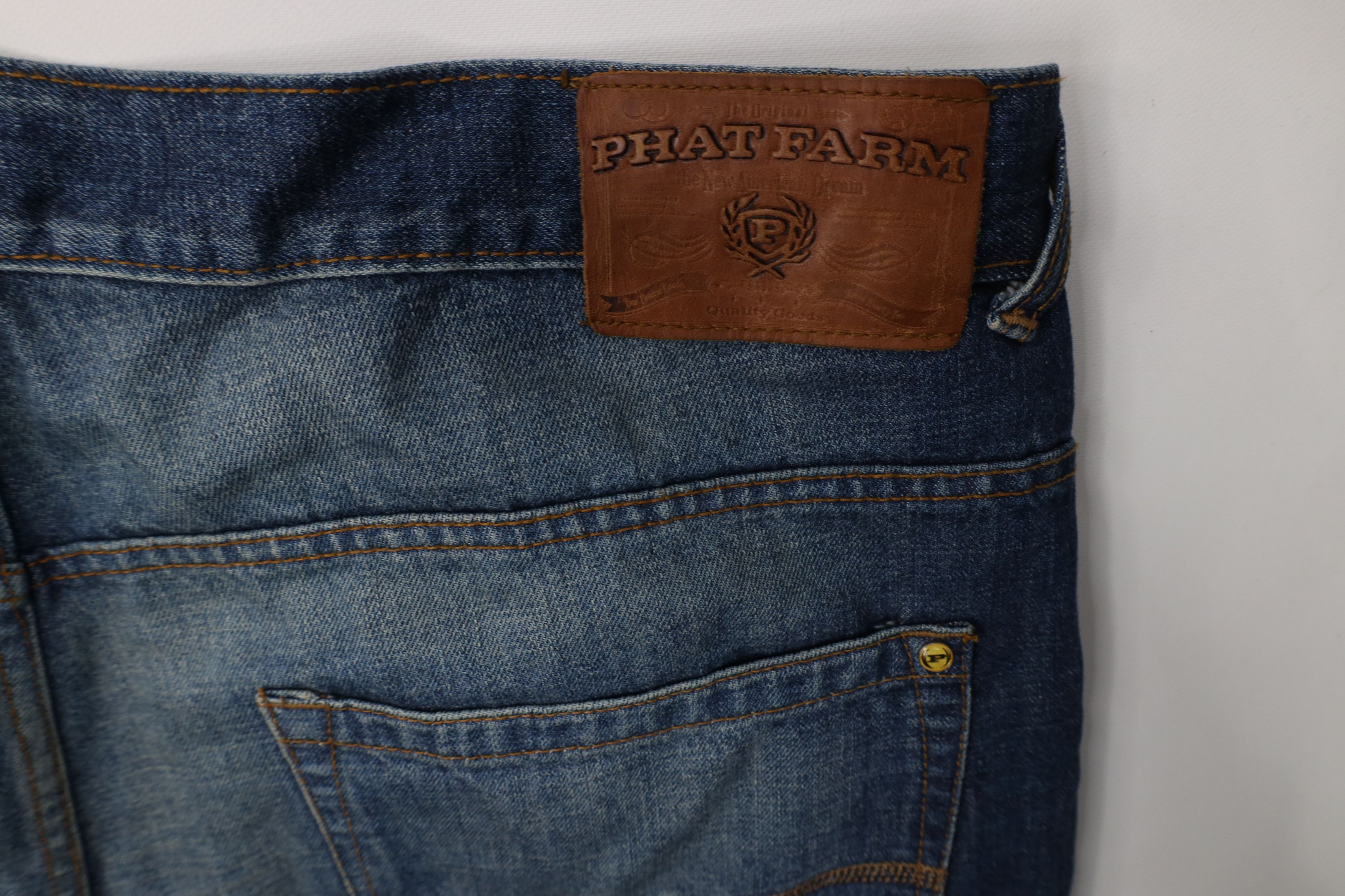 Phat Farm Vintage 90s Y2K Phat Farm Wide Leg Denim Jeans Blue Cotton Size US 40 / EU 56 - 14 Thumbnail