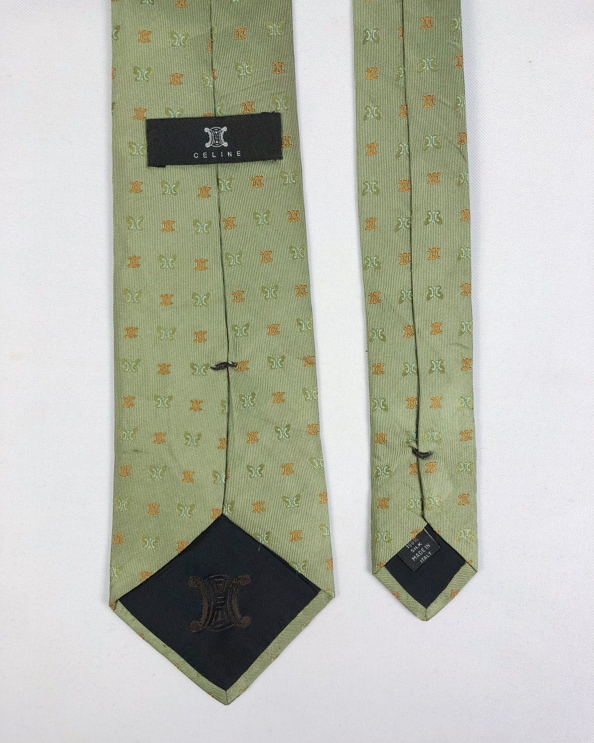 Celine Rare Celine Paris Monogram Silk Tie Made in Italy Size ONE SIZE - 4 Thumbnail