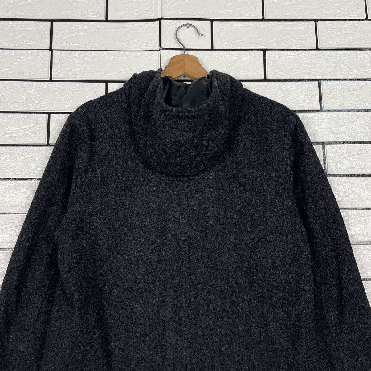 Michel Klein Michel Klein Homme Paris Black Wool Hooded Overcoat Size US M / EU 48-50 / 2 - 9 Thumbnail