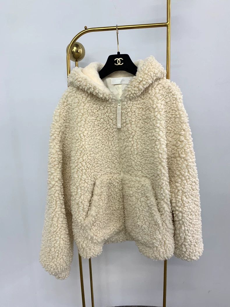 Helmut Lang HELMUT LANG White lamb fur coat Size XS / US 0-2 / IT 36-38 - 1 Thumbnail