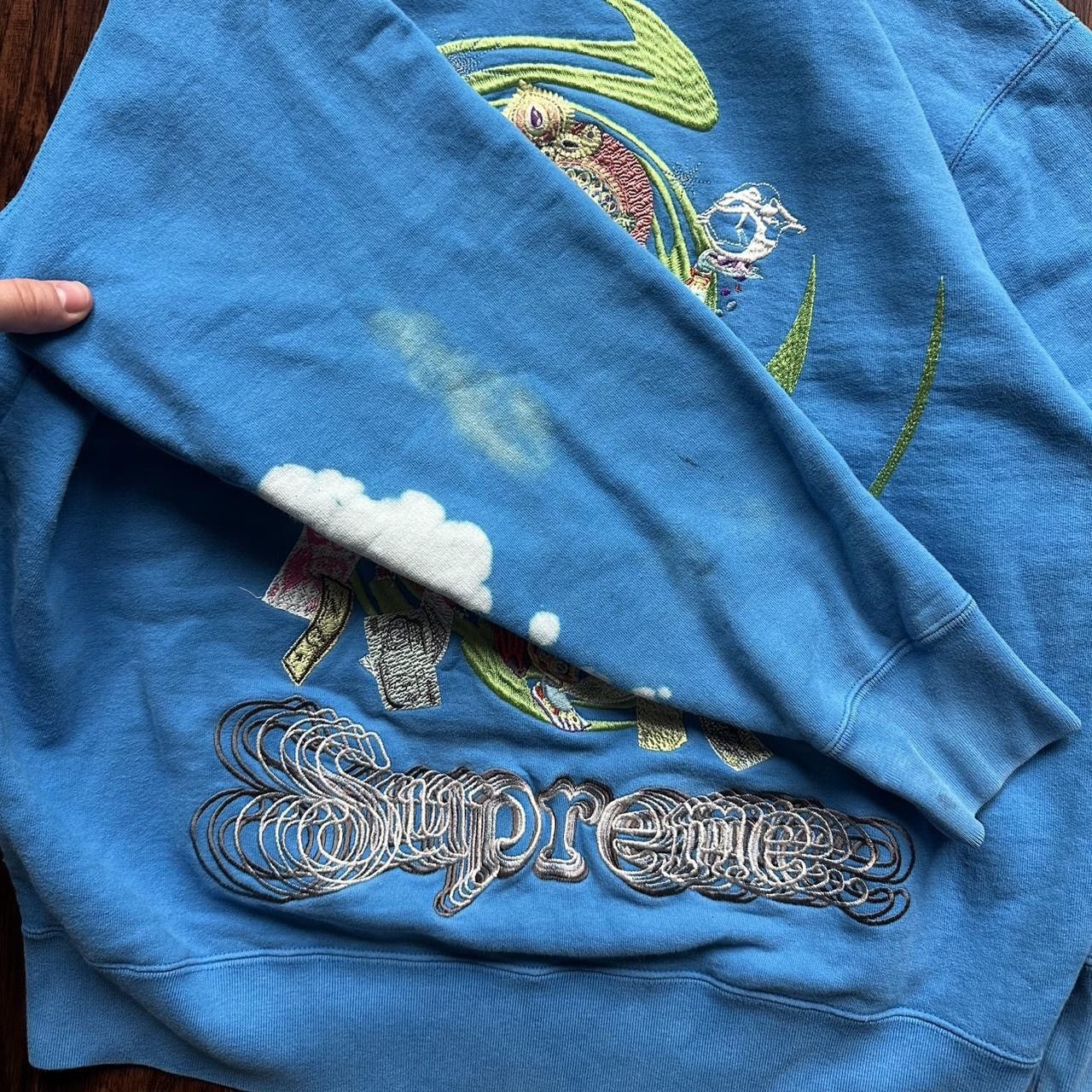 Supreme Supreme Indian Lakshmi Baby Blue Zip-Up Hoodie Size US M / EU 48-50 / 2 - 4 Thumbnail