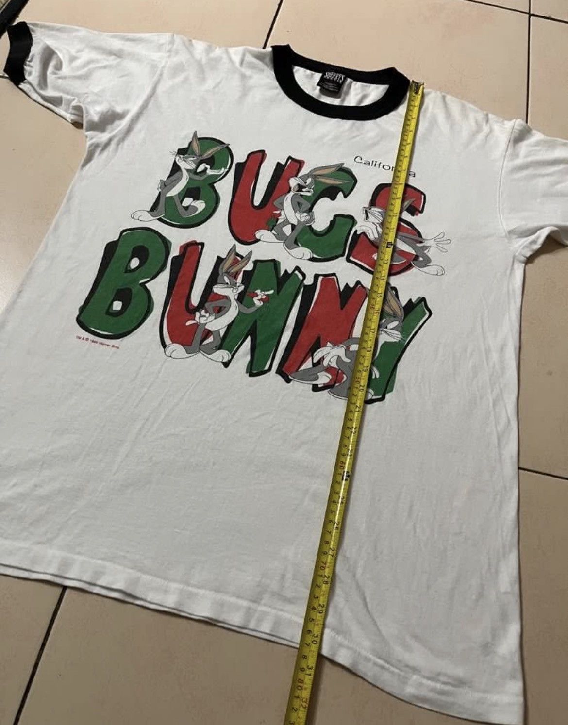 Vintage Vintage 90s Bugs Bunny Ringer T shirt Size US L / EU 52-54 / 3 - 5 Thumbnail