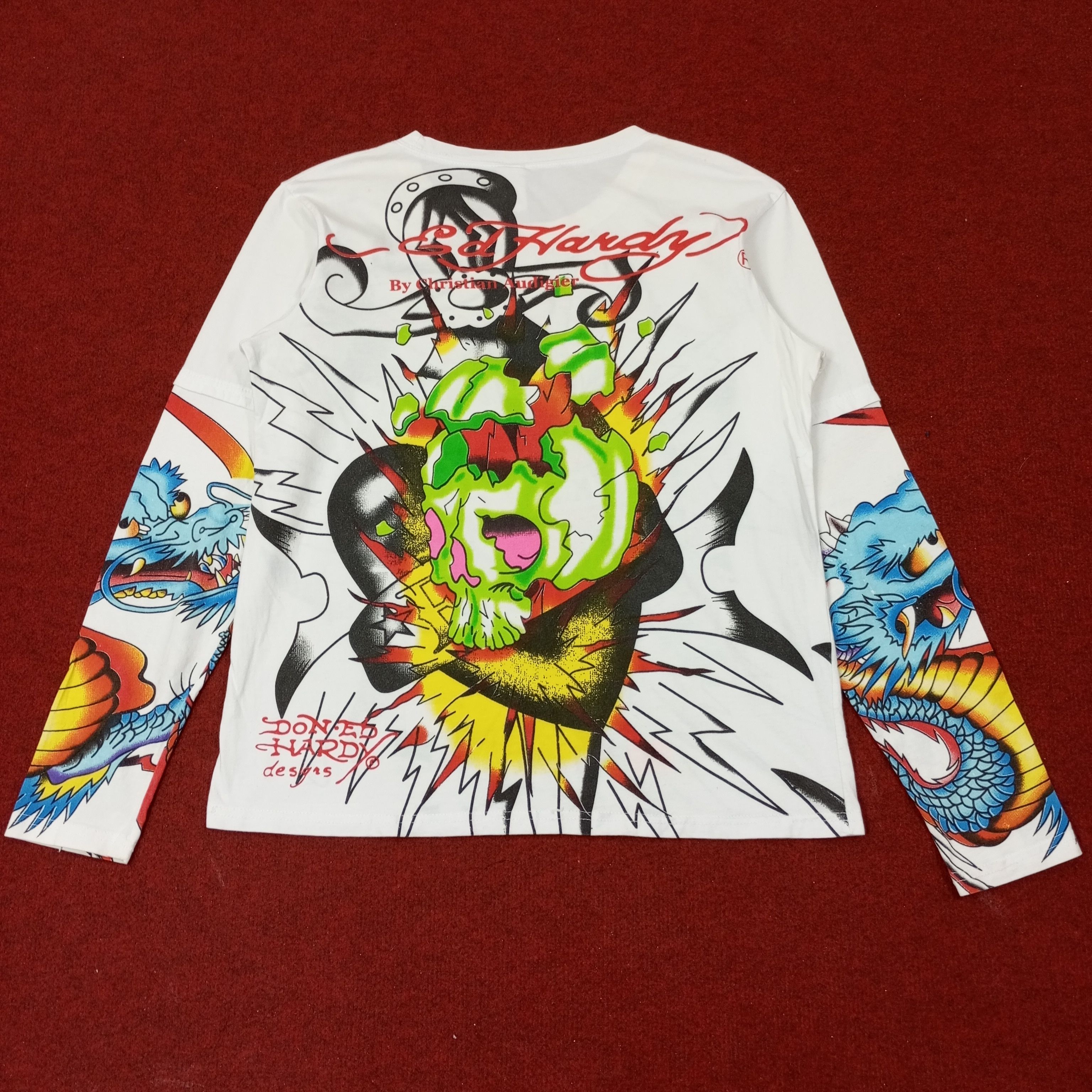Ed Hardy Ed Hardy by Christian Audigier Fashion Style Tshirt c249n23 Size US L / EU 52-54 / 3 - 3 Thumbnail