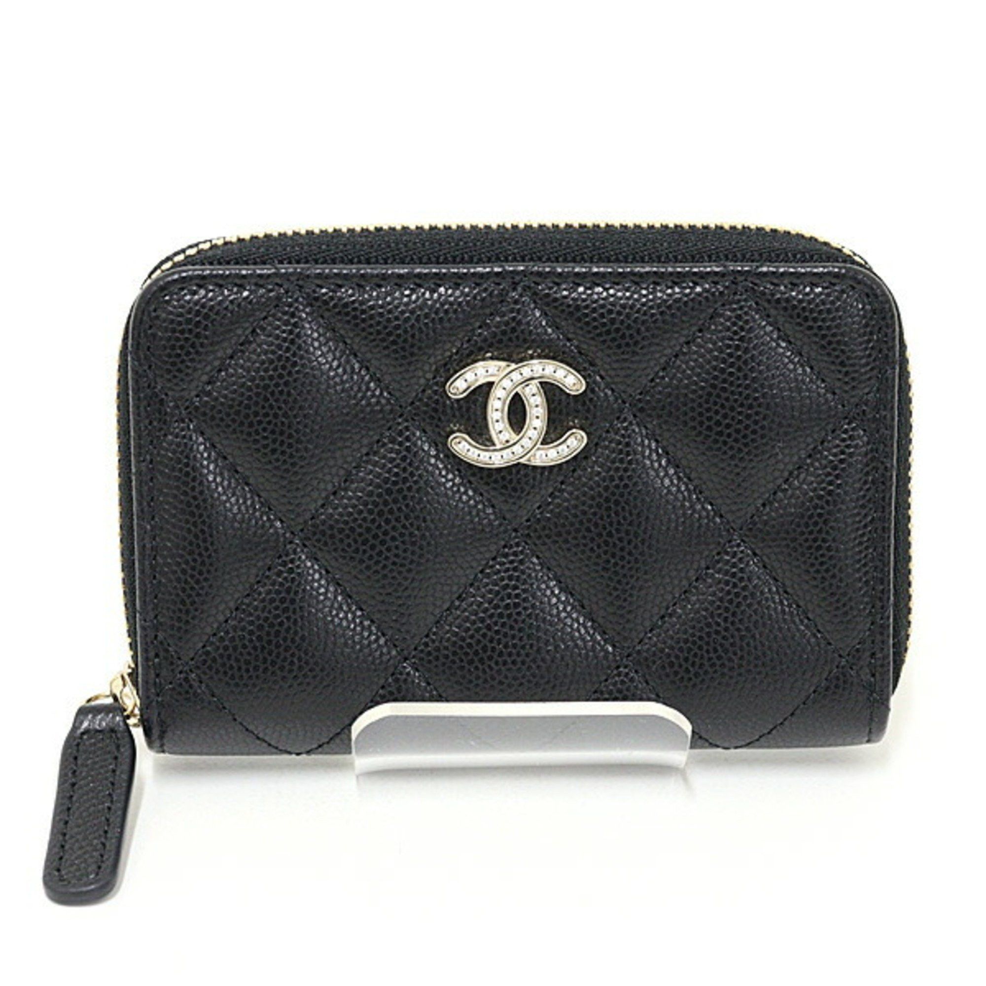 Chanel Chanel Matelasse Coin Purse in Black Caviar Leather (AP4818) with Coco Mark and Card Case, Unused Size ONE SIZE - 1 Thumbnail