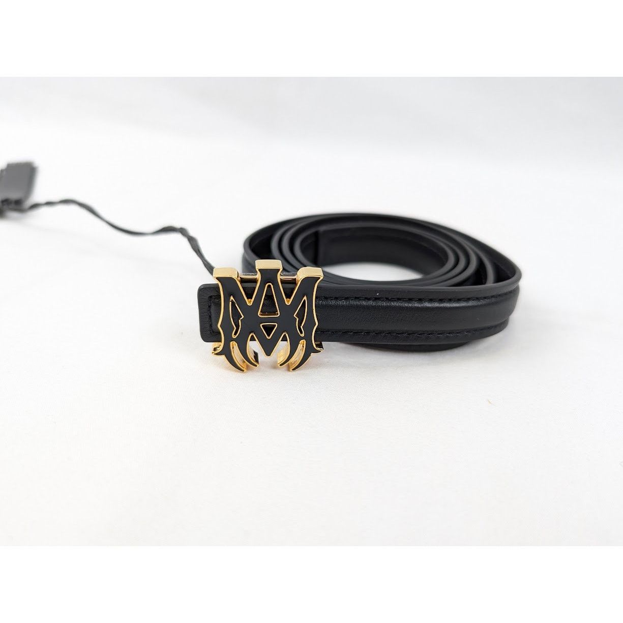 Amiri o1rshd1 Size:100 / Nappa "MA" 2CM Belt in Black Size 40 - 1 Thumbnail