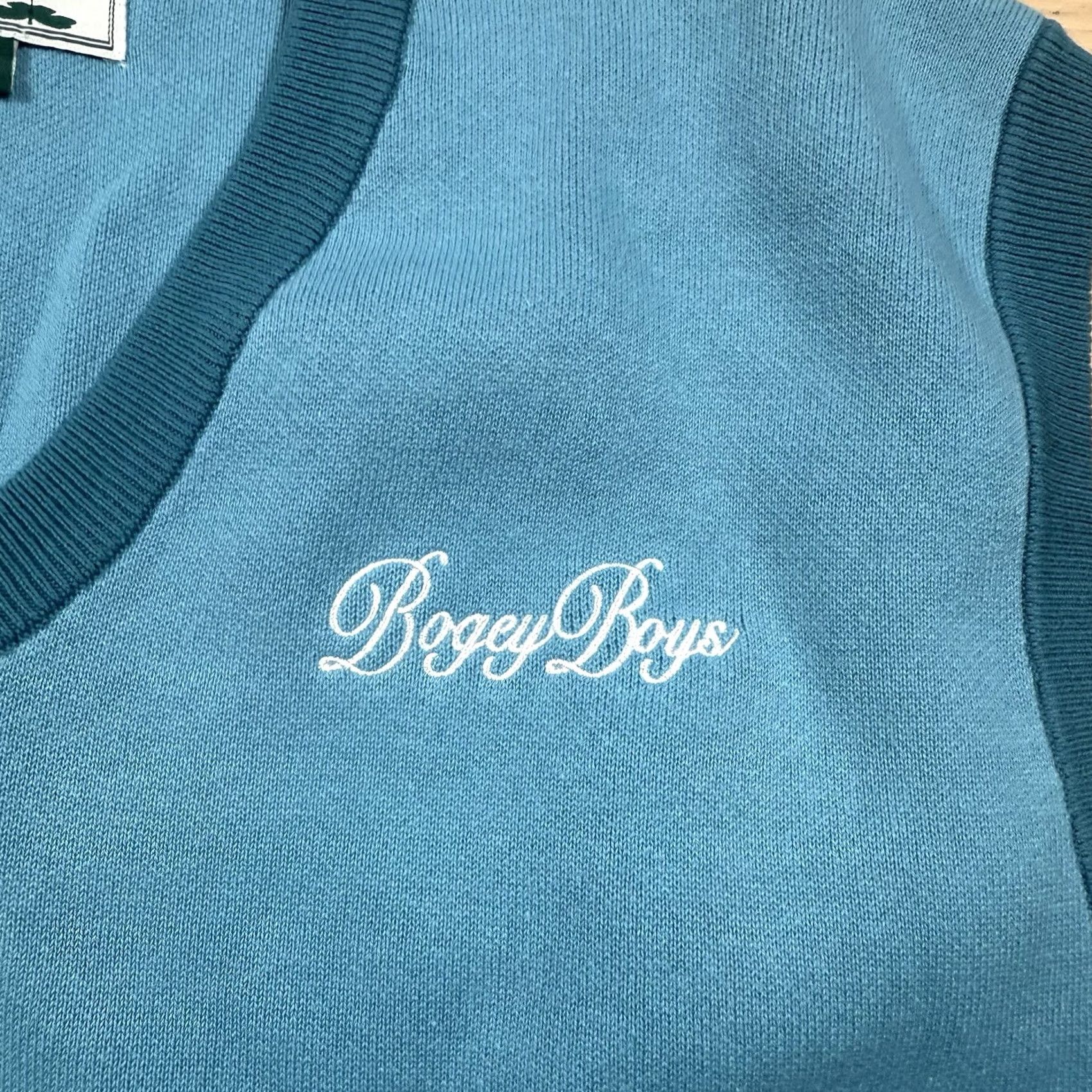 Vintage VINTAGE Bogey Boys Sweater Vest Mens XXL Blue V-Neck Preppy Golf Soft Cinched Waist NWOT Size US XXL / EU 58 / 5 - 4 Thumbnail