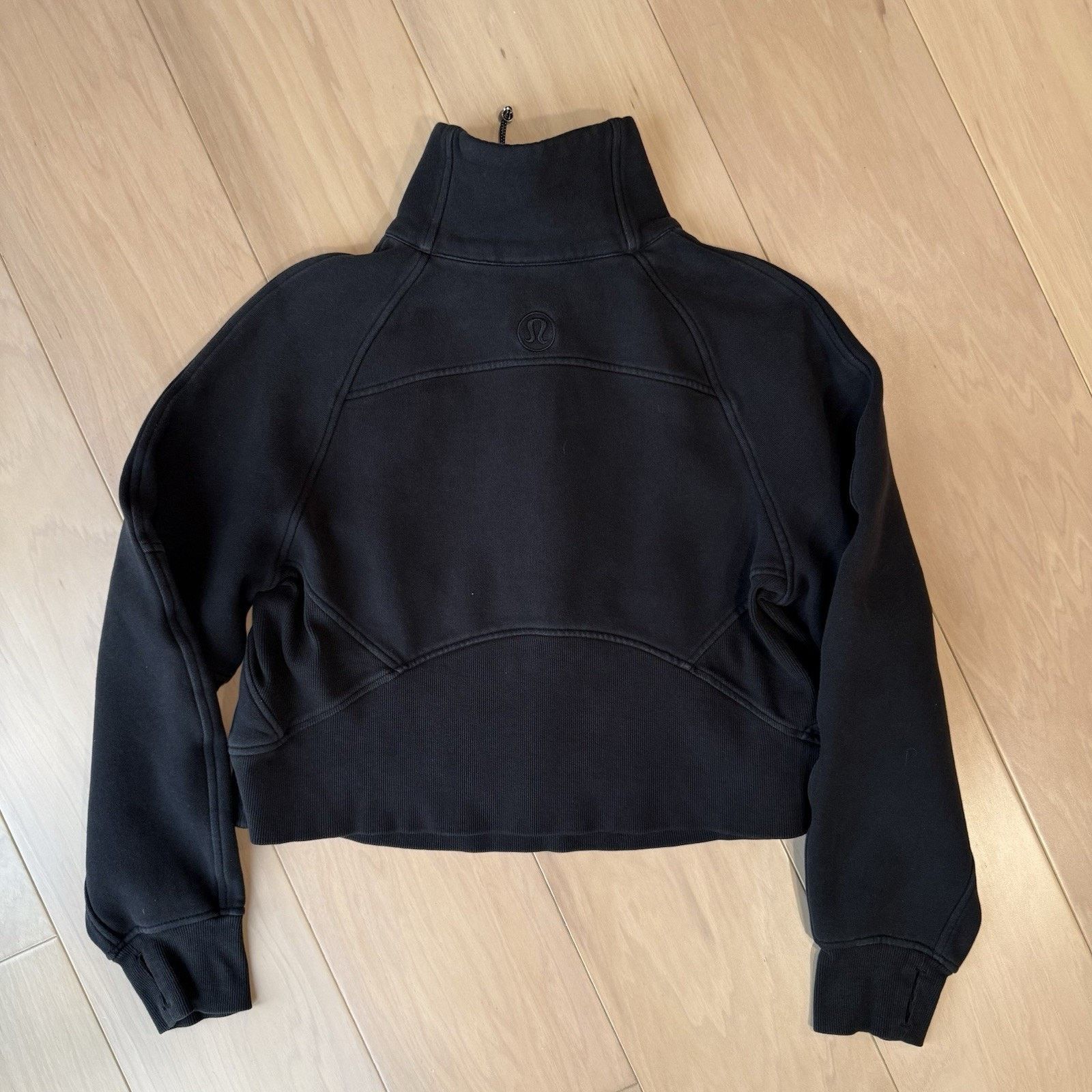Lululemon Lululemon Scuba Funnel Neck Half Zip Pullover S Black Fleece Size S / US 4 / IT 40 - 9 Thumbnail