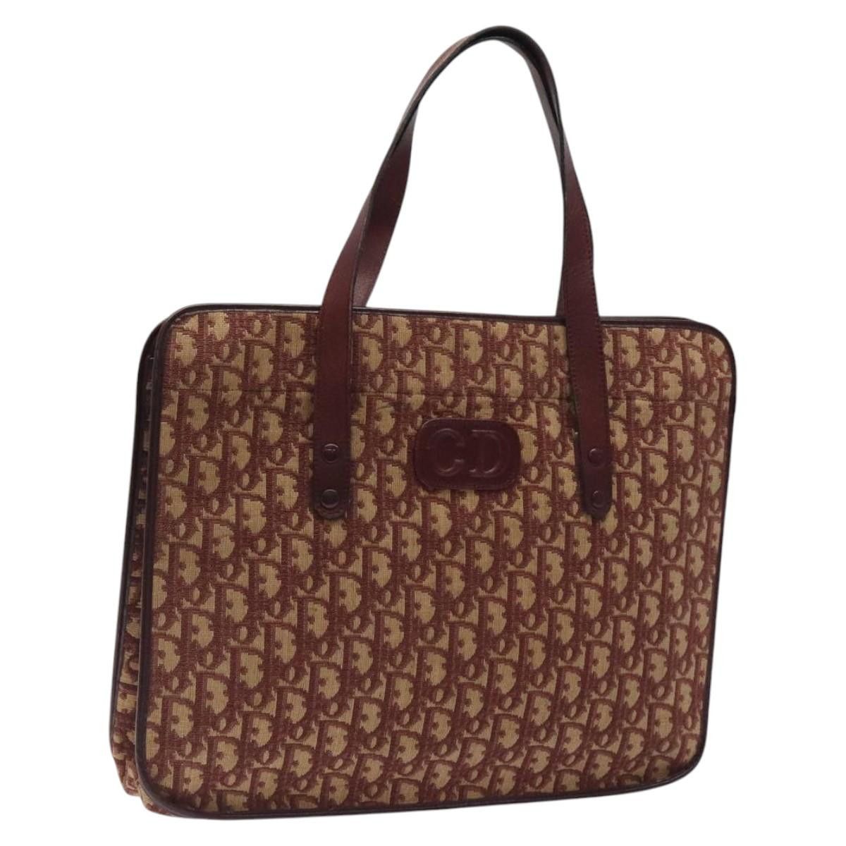 Dior DIOR Trotter Canvas Hand Bag Red Size ONE SIZE - 1 Thumbnail