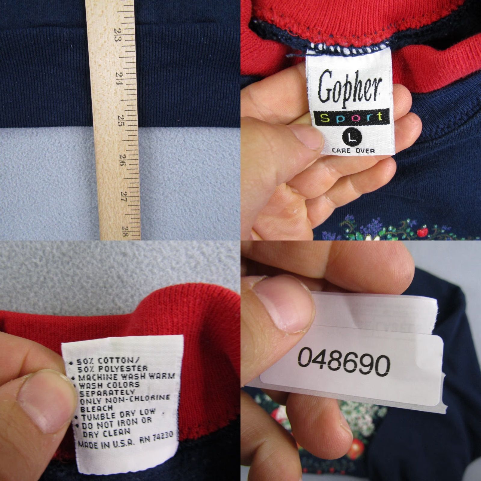 Vintage Vintage Gopher Sport Sweatshirt Womens Large Blue Julie Harris Layered Sweater Size L / US 10 / IT 46 - 8 Thumbnail