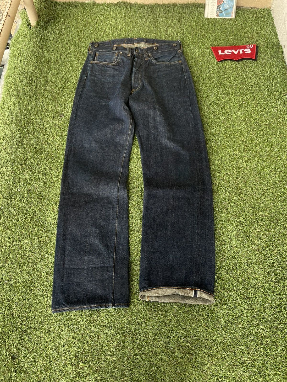 Levi's × Levi's Vintage Clothing 1890-1901 hot repro Levis 201 W32 L34 wide leg indigo jeans Size US 32 / EU 48 - 2 Thumbnail
