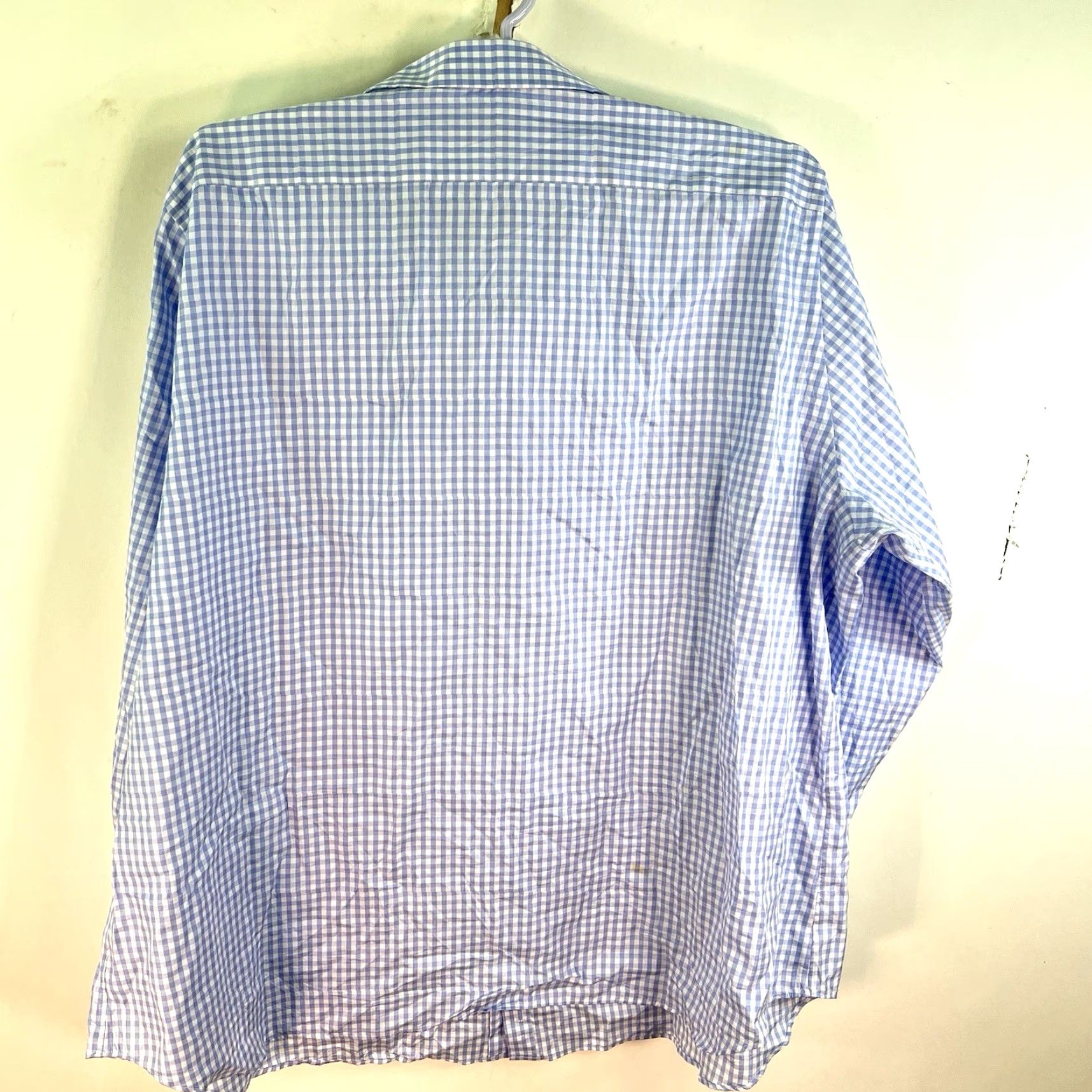 Vintage VINTAGE Apposta Men's Button-Down Shirt Casual Long Sleeve Cotton 4XL Blue Plaid Italy Size US XXL / EU 58 / 5 - 6 Thumbnail