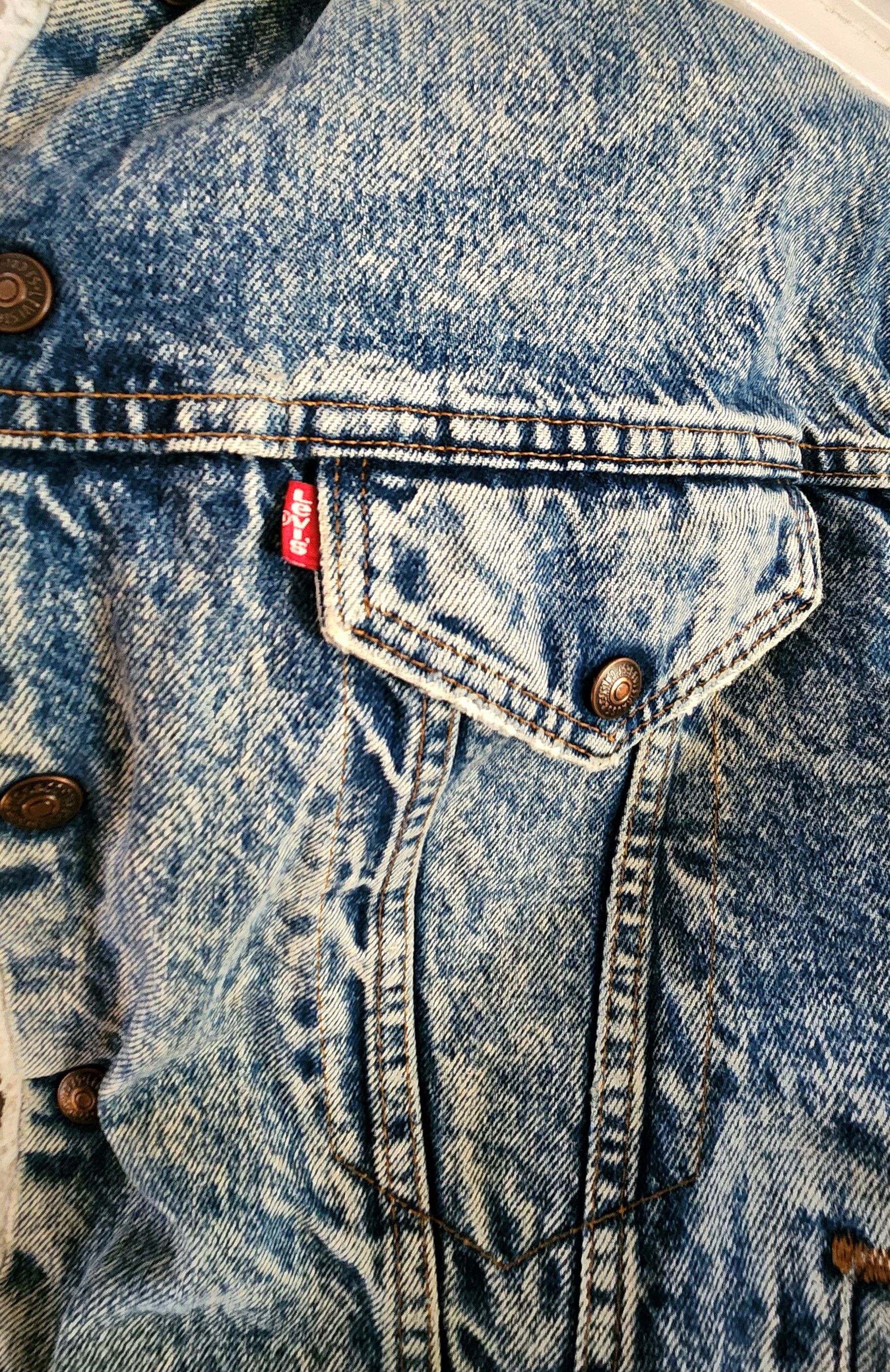 Levi's Levi's True Vintage Acid Wash Denim Trucker Jacket XL Sherpa Size US XL / EU 56 / 4 - 9 Thumbnail