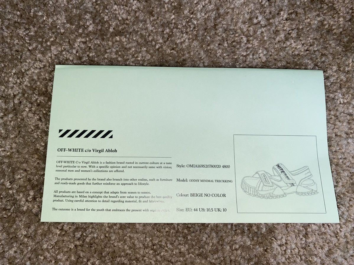 Off-White Off-White Oddsy Minimal Treckking Sandals Size US 11 / EU 44 - 15 Thumbnail