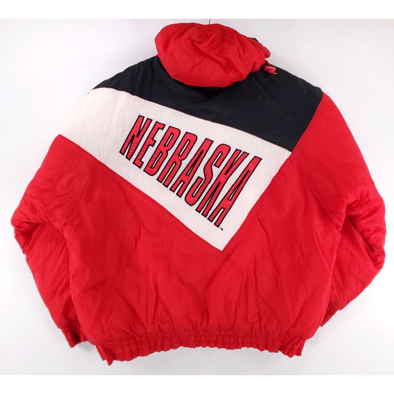 Logo 7 VINTAGE Logo 7 VTG 90s Nebraska Cornhuskers Hooded Spellout Full Zip Jacket Mens XXXL Jacket Size US XXL / EU 58 / 5 - 4 Thumbnail