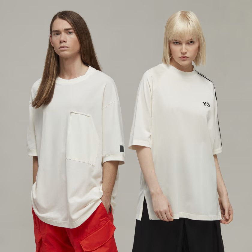 Adidas Adidas Y-3 White Crepe Pocket Tee Size US XL / EU 56 / 4 - 1 Thumbnail