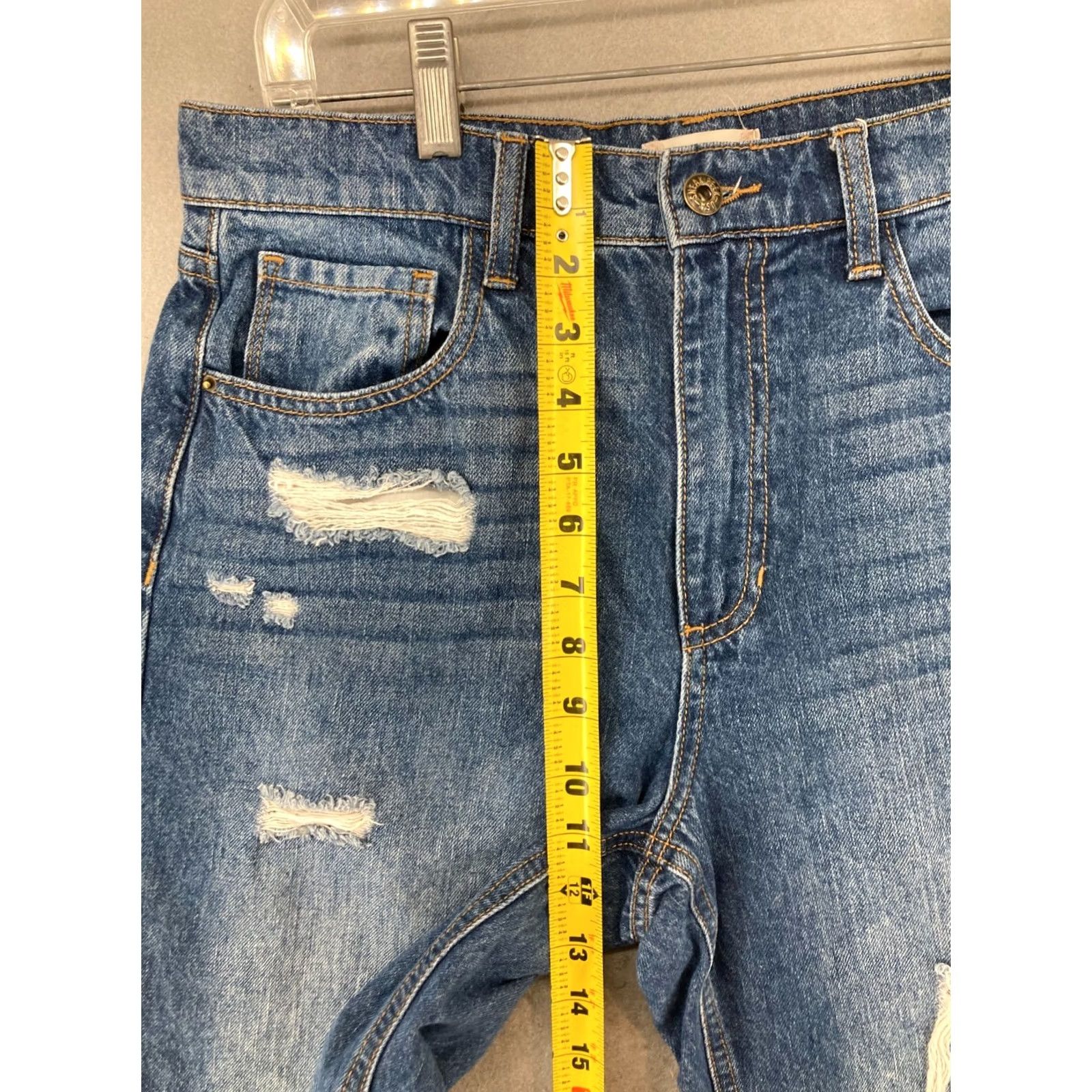 Vintage Altar'd State Jeans Womens 29 Mom High Rise Distressed Comfort Blue Denim 29in Inseam Jeans Womens Men? Size 29" - 4 Thumbnail