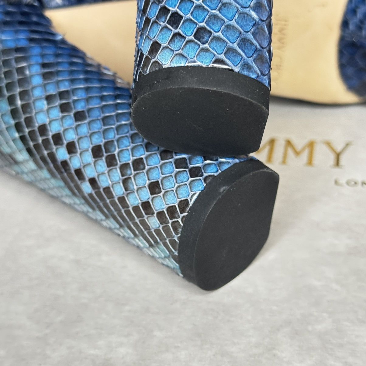 Jimmy Choo Jimmy Choo Peachy 105 – Sky Mix – Size 40 - Painted Python Size US 10 / IT 40 - 6 Thumbnail
