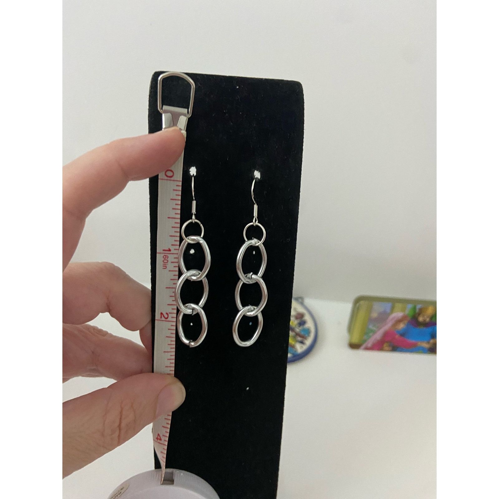 Other Chain link earrings silver tone Size ONE SIZE - 3 Thumbnail