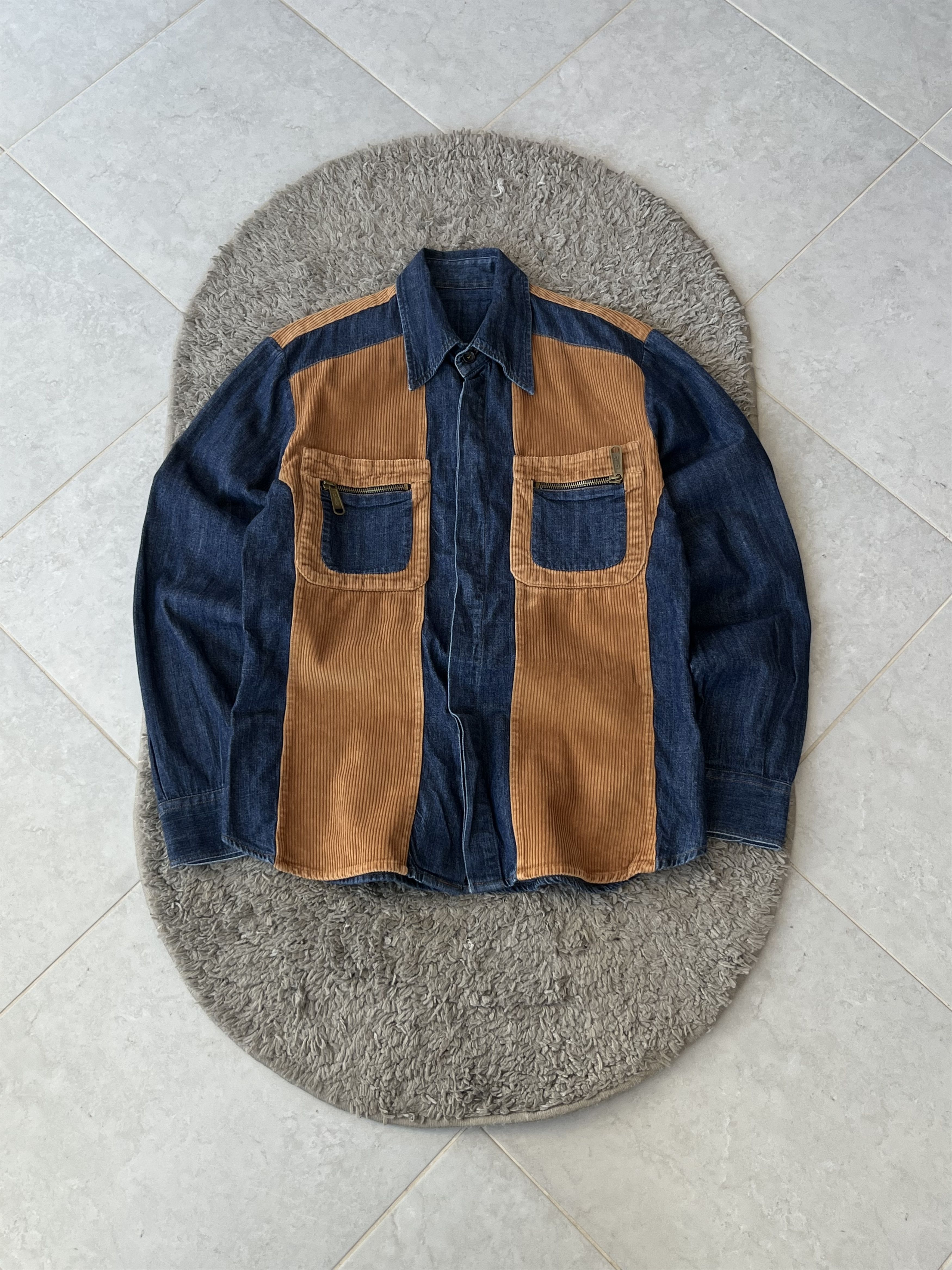 Dolce & Gabbana DOLCE&GABBANA Vintage Denim Corduroy Shirt 2000s Size US L / EU 52-54 / 3 - 1 Thumbnail