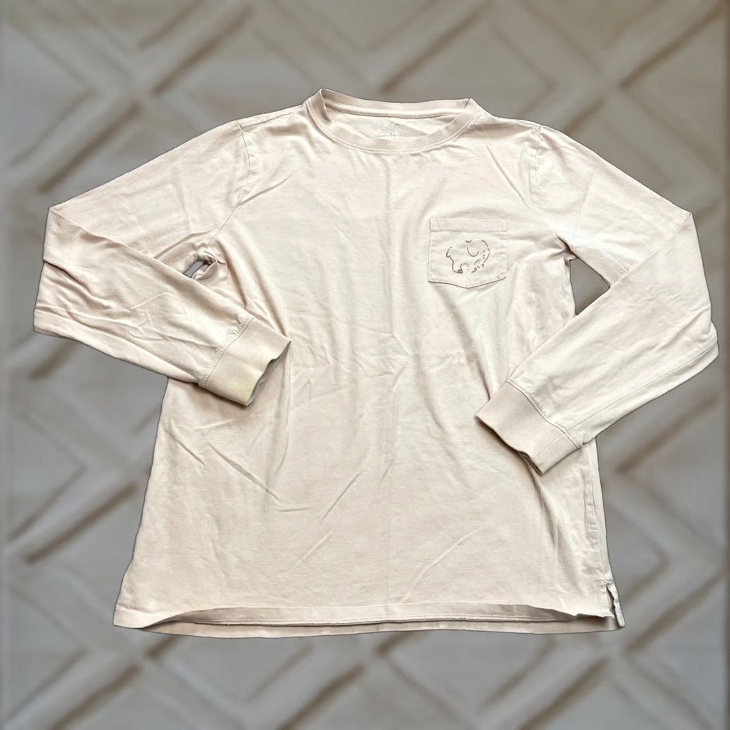 Vintage Ivory Ella Shirt Womens Small Pink Pocket Tee Glitter Logo Embroidered Long Sleeve Cotton 100% Regular Womens Self Brand Satin? Size S / US 4 / IT 40 - 1 Thumbnail